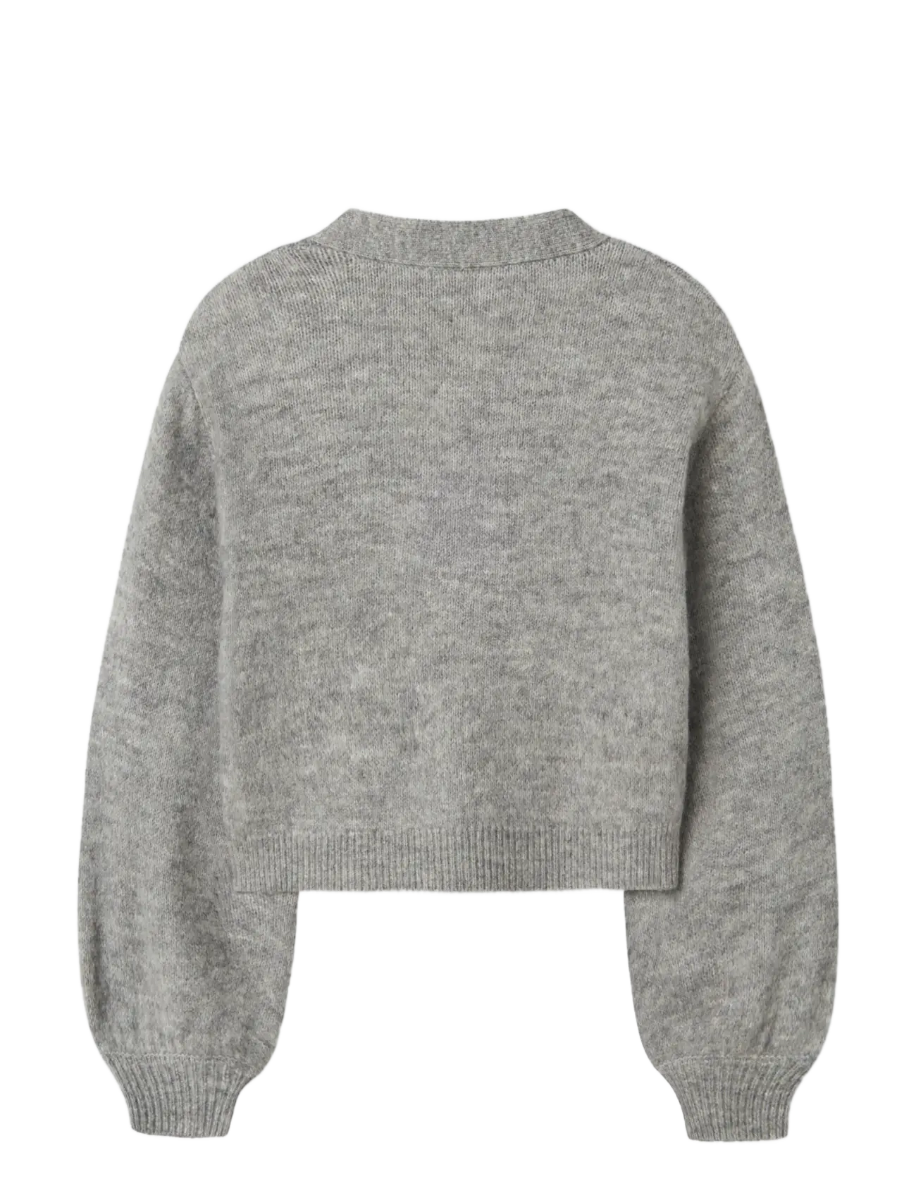 name it - NKFRINA LS KNIT CARD NOOS - cardigans - grey melange - 1