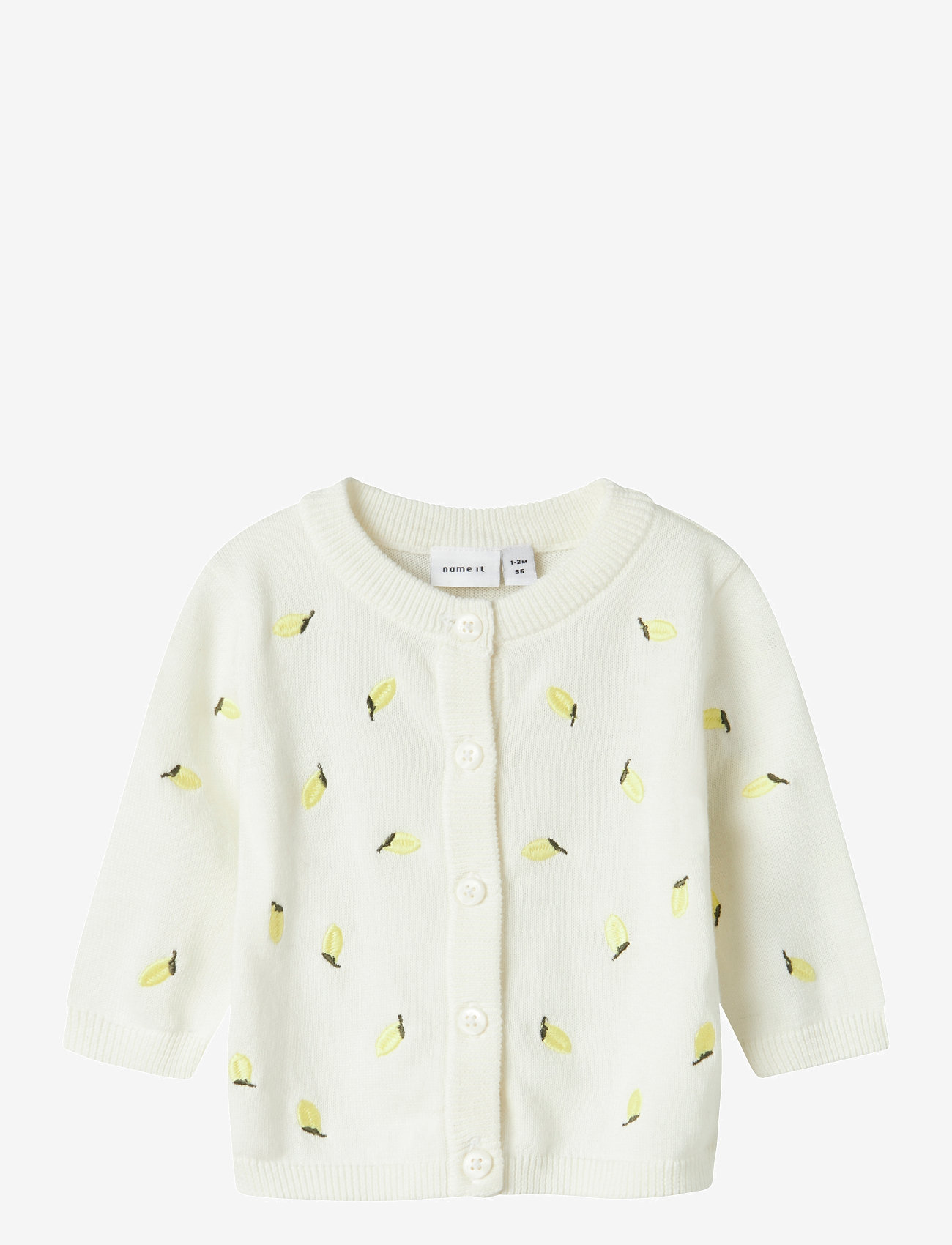 name it - NBFDETRILLE LS KNIT CARD BOX - neuletakit - cloud dancer - 0