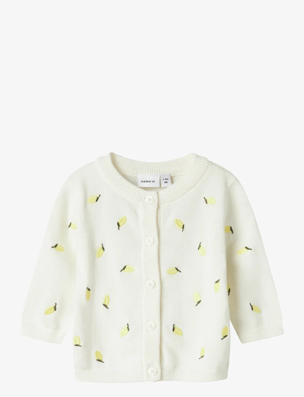 name it - NBFDETRILLE LS KNIT CARD BOX - cardigans - cloud dancer - 0