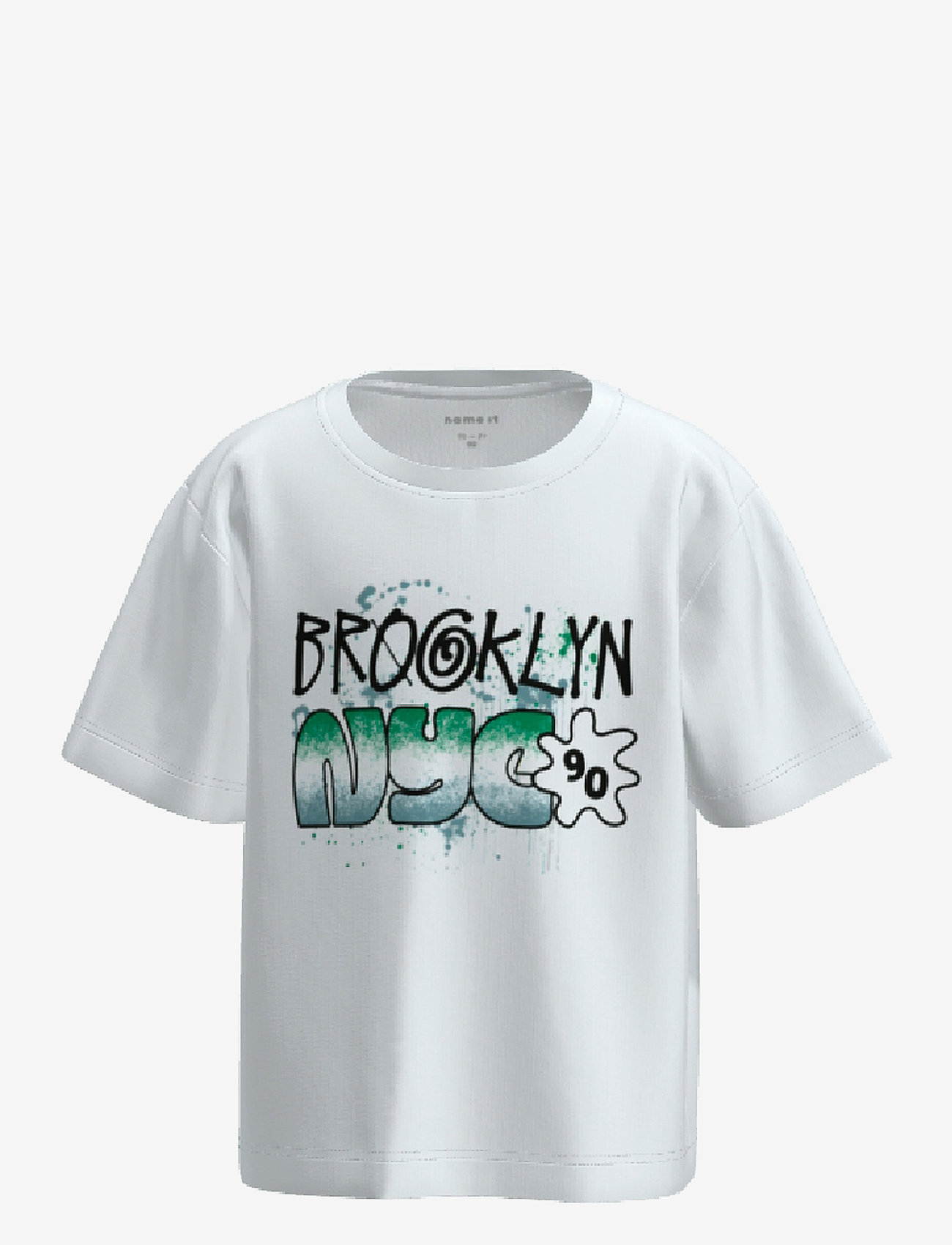 name it - NMMHENRY SS NREG TOP - kurzärmelige - bright white - 1