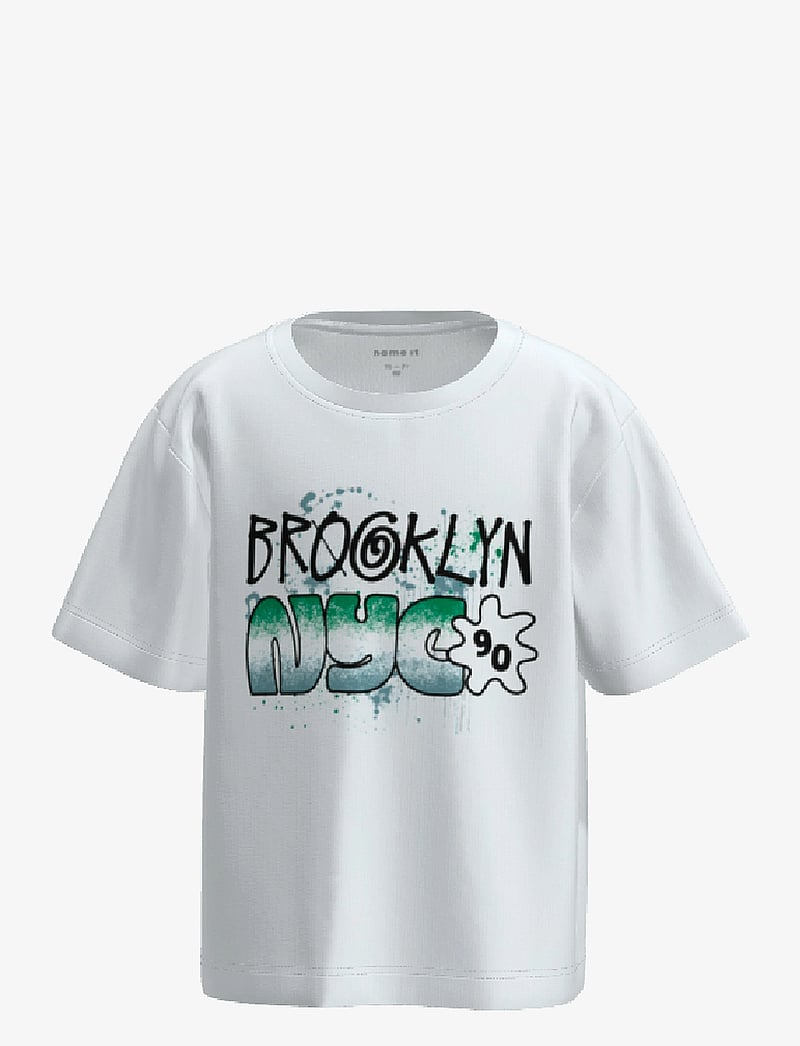 name it - NMMHENRY SS NREG TOP - kurzärmelige - bright white - 1