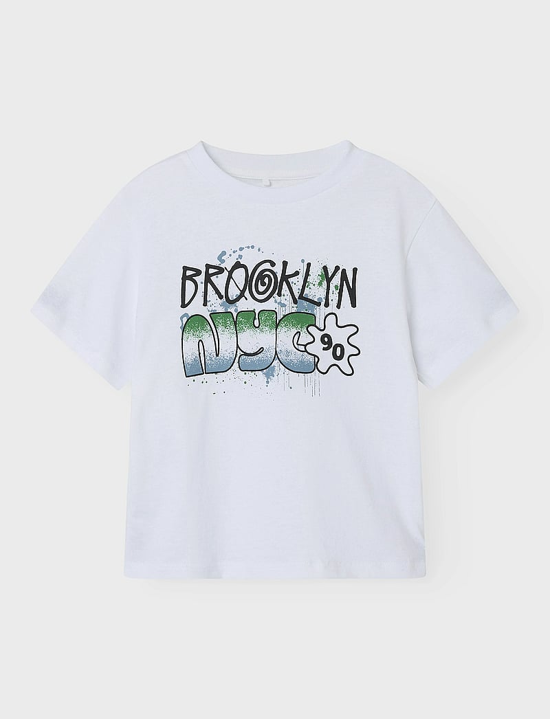 name it - NMMHENRY SS NREG TOP - kurzärmelige - bright white - 0