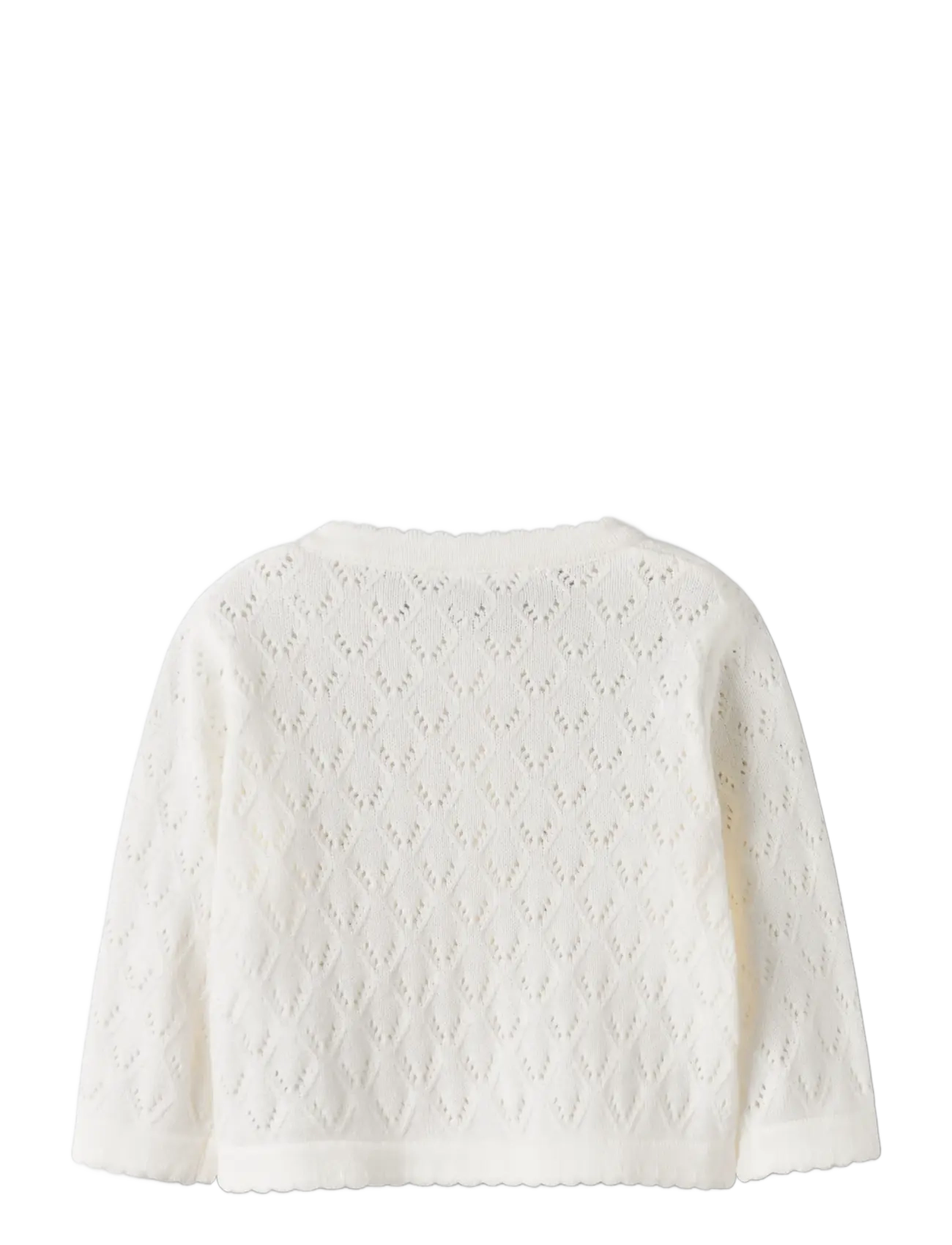 name it - NBFDESINA LS SHORT KNIT CARD - kardiganid - cloud dancer - 1