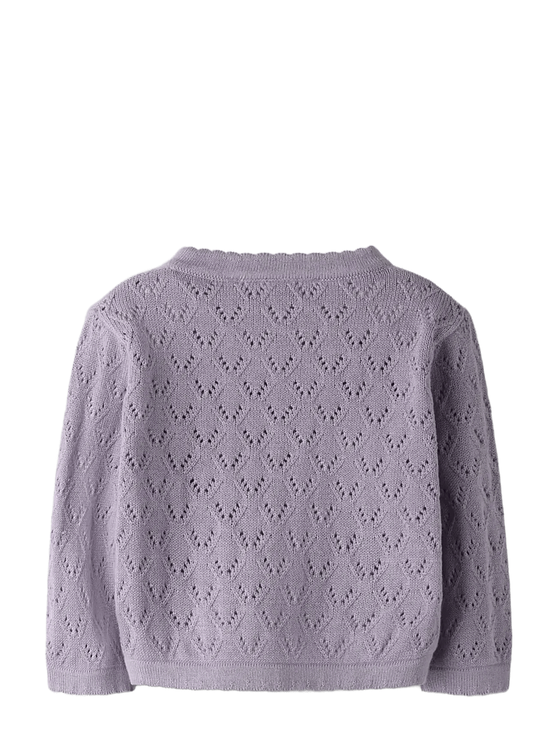 name it - NBFDESINA LS SHORT KNIT CARD - kardiganid - lavender gray - 2