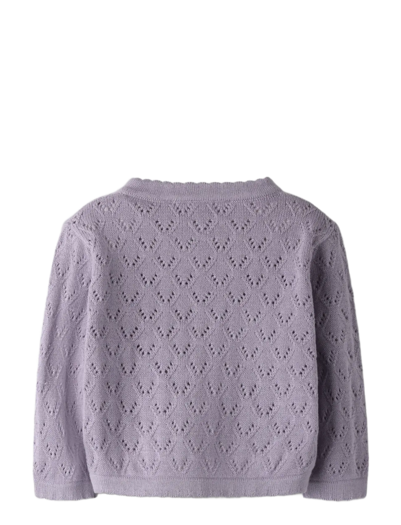 name it - NBFDESINA LS SHORT KNIT CARD - koftor - lavender gray - 2