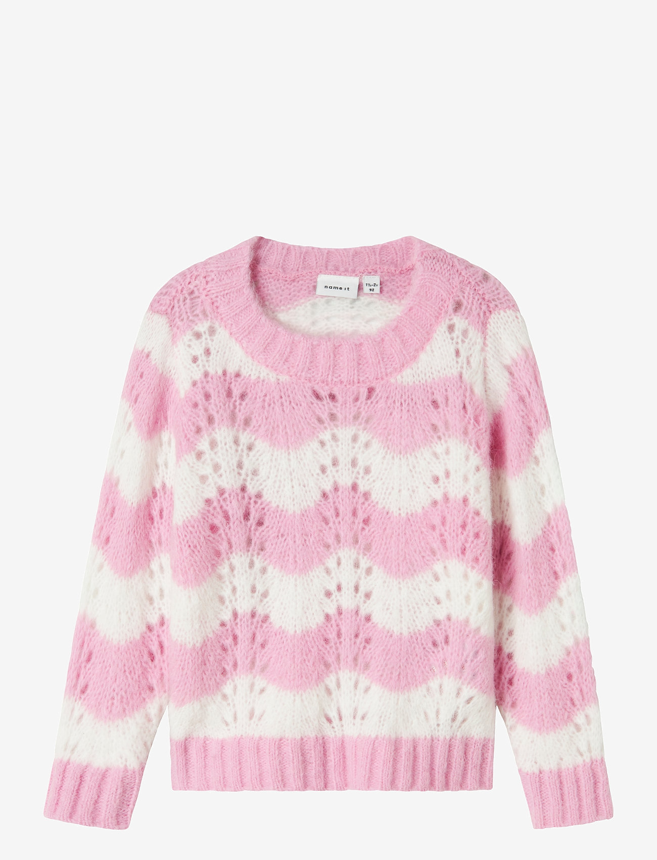 name it - NMFDAMILLA LS KNIT - neulepuserot - pink frosting - 0