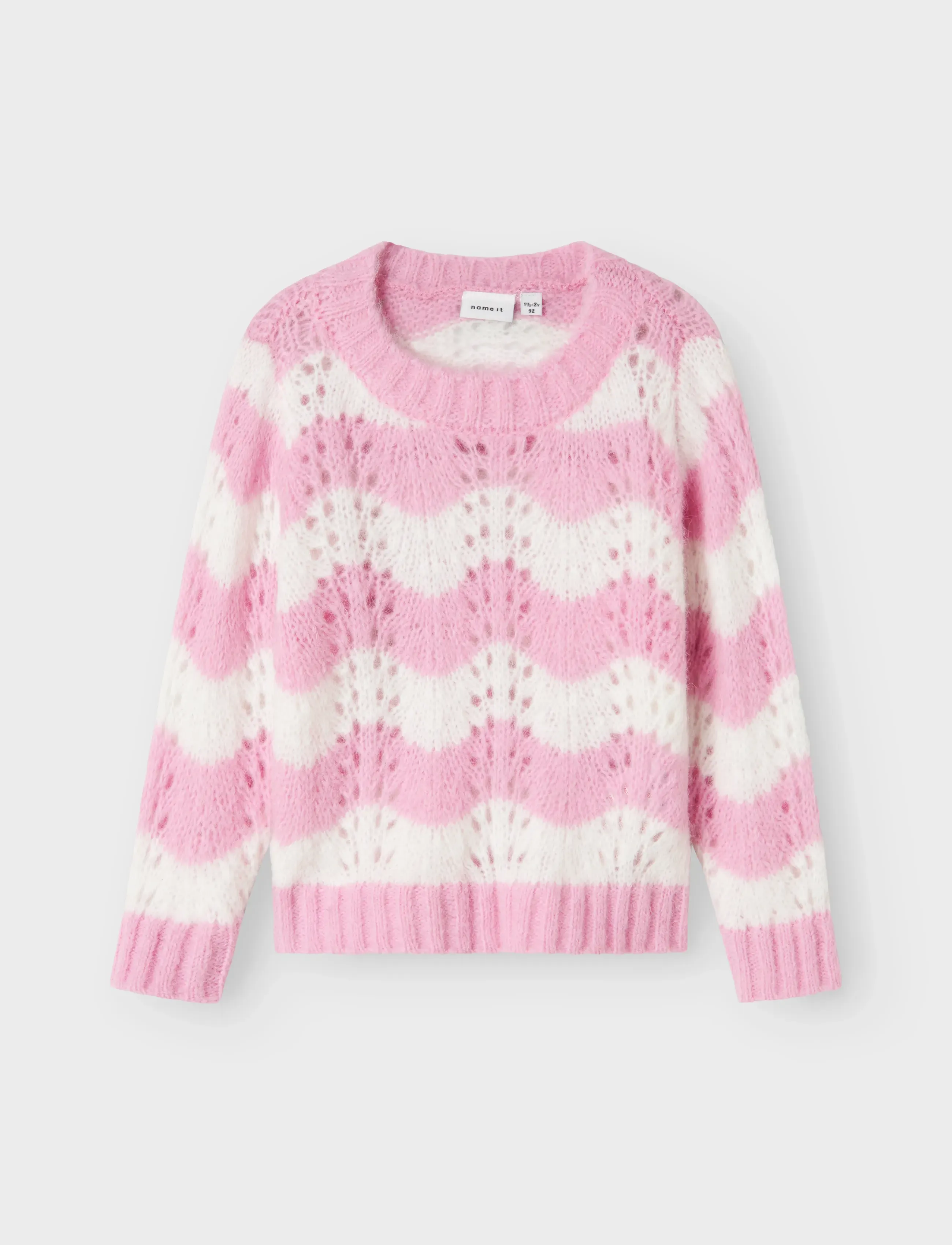 name it - NMFDAMILLA LS KNIT - pullover - pink frosting - 2