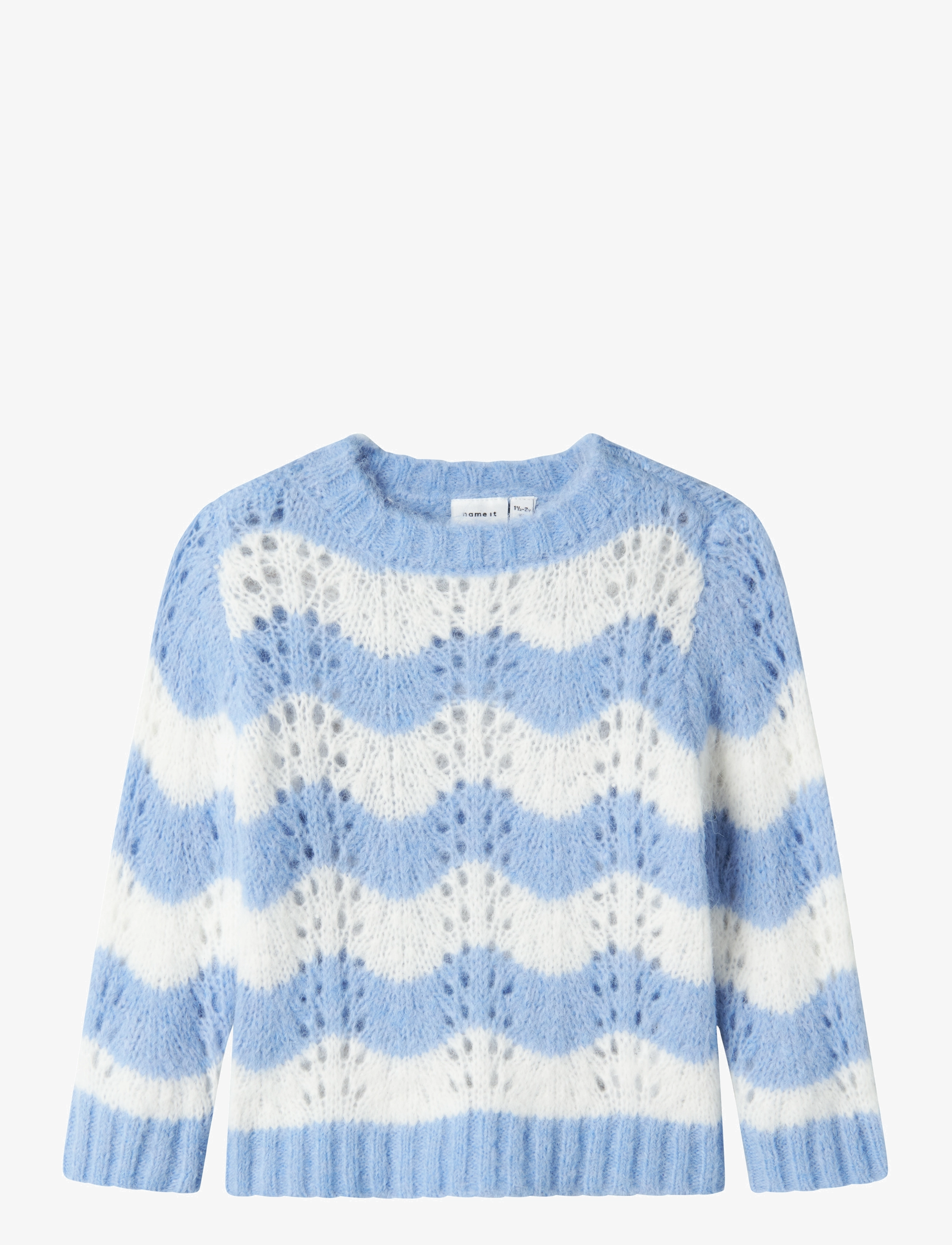 name it Nmfdamilla Ls Knit, 98, Blue, Strik > Pullovere, Børn