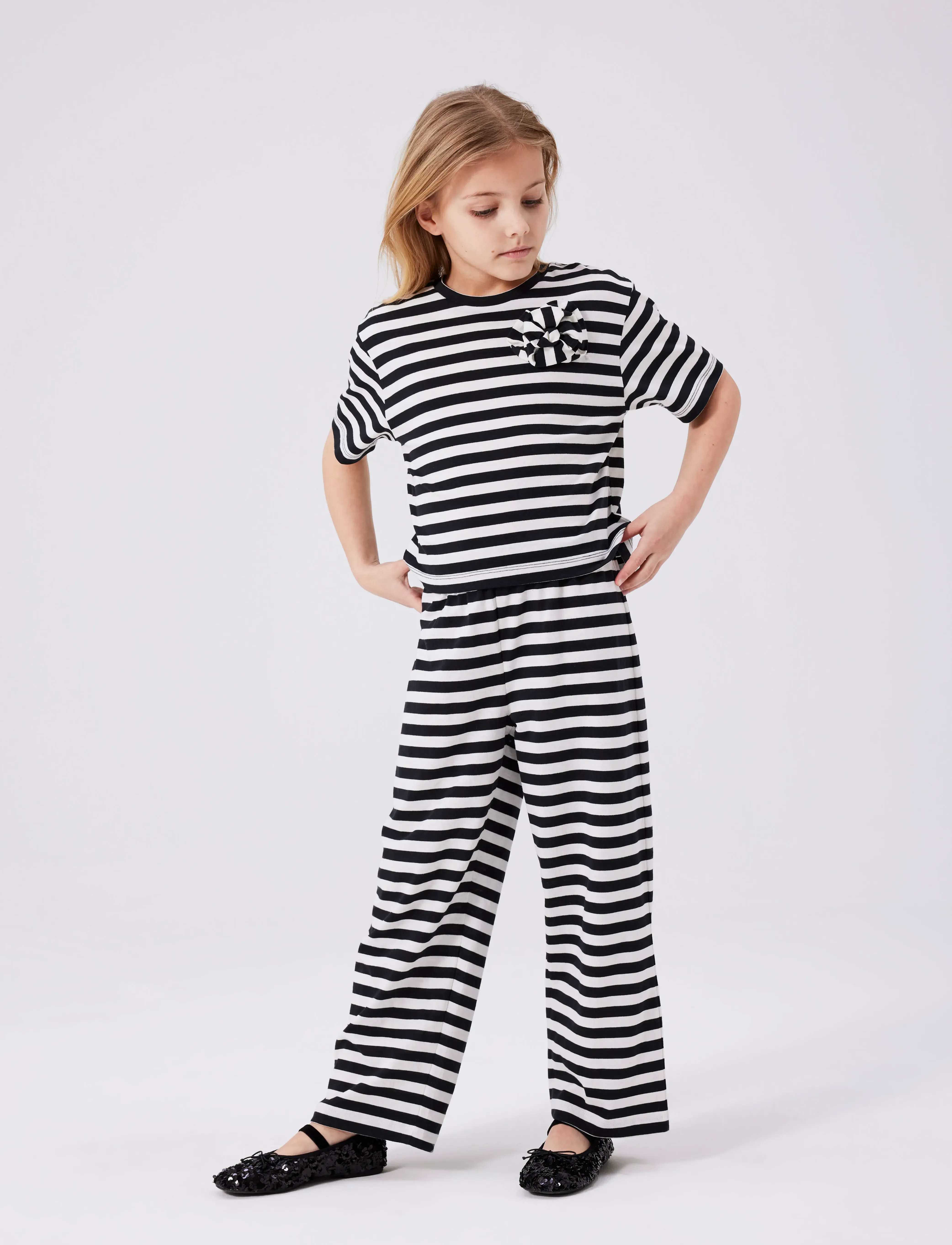 name it - NKFHOFIA WIDE PANT - black oyster - 5