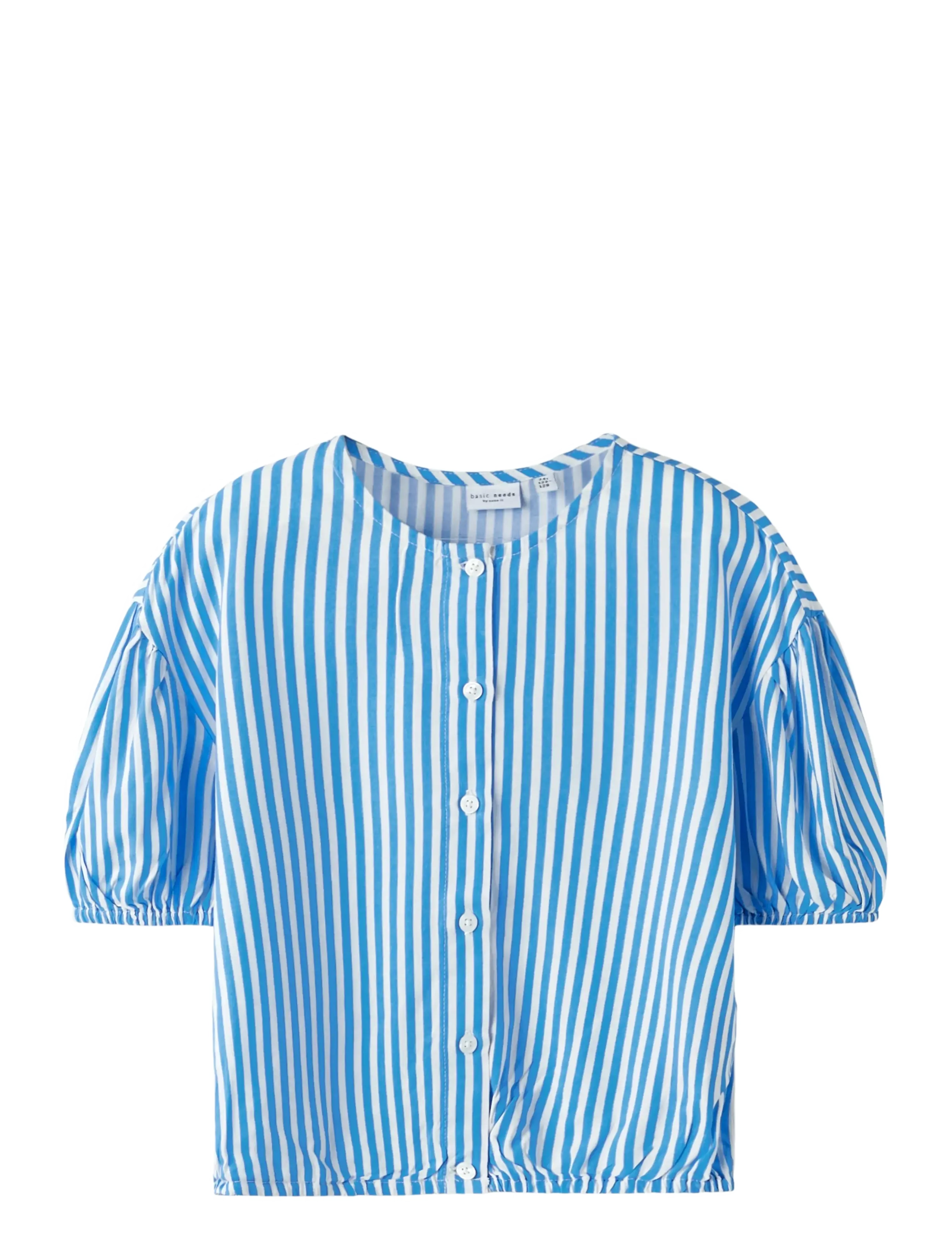 NAME IT Nkfvelma Ss Kurz Oberteil Blau - 122-128 - Kinder