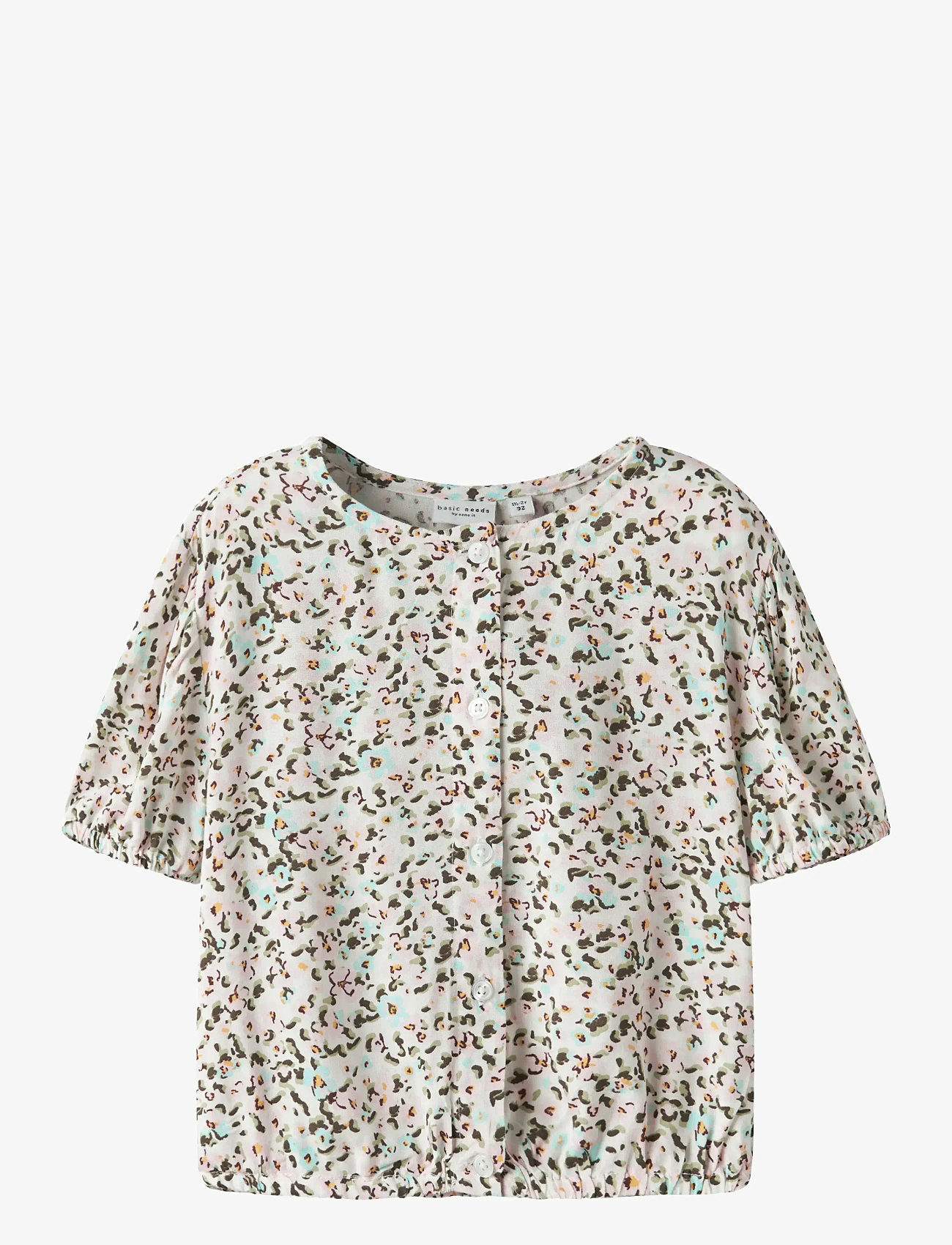 name it - NMFVELMA SS SHORT TOP - blusen & tuniken - bright white - 0