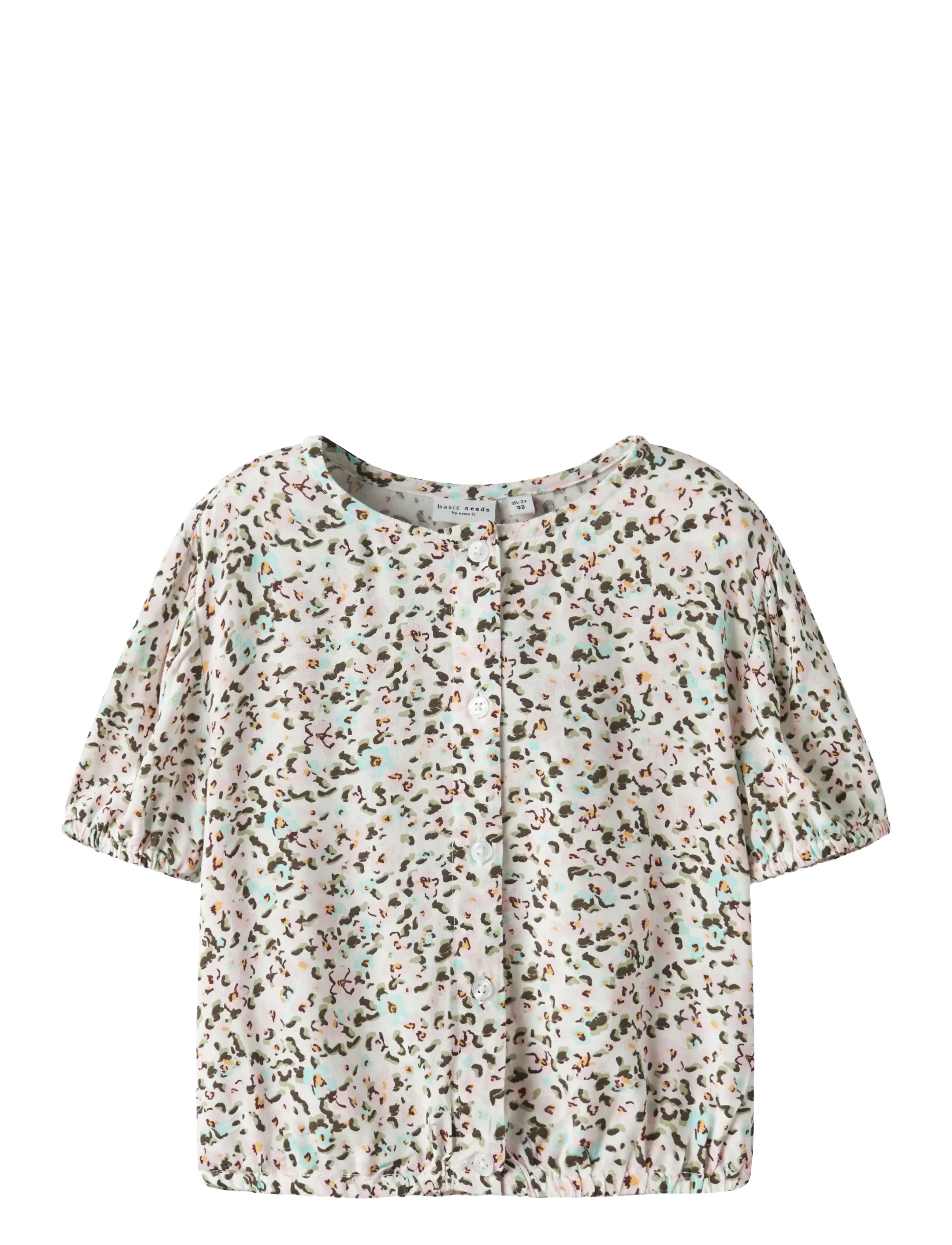 name it NMFVELMA SS SHORT TOP - Overdele - BRIGHT WHITE / cream