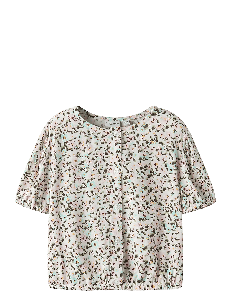 name it - NMFVELMA SS SHORT TOP - blusen & tuniken - bright white - 0