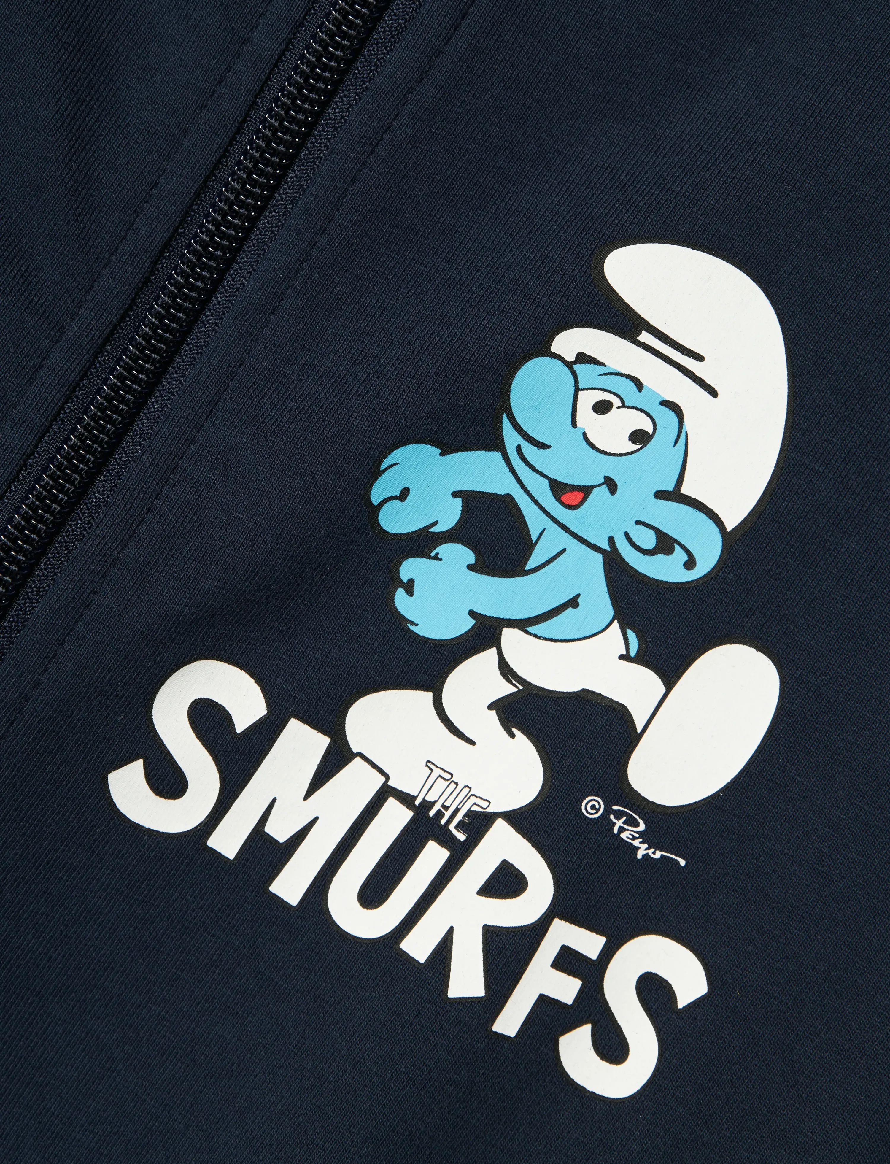 name it - NMNJAX SMURF NREG SWEAT W ZIP UNB BFU - navy blazer - 2