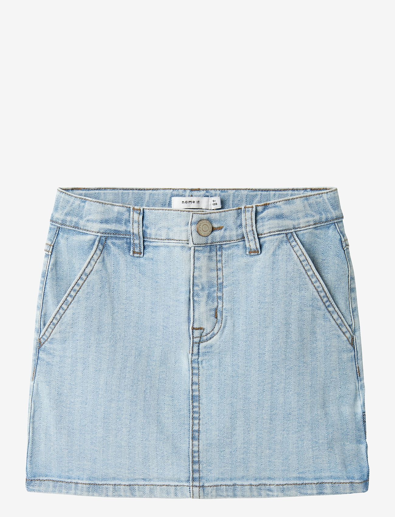 name it - NKFAMELIA SHORT CAR DNM SKIRT 2588-NS D - denimnederdele - light blue denim - 1