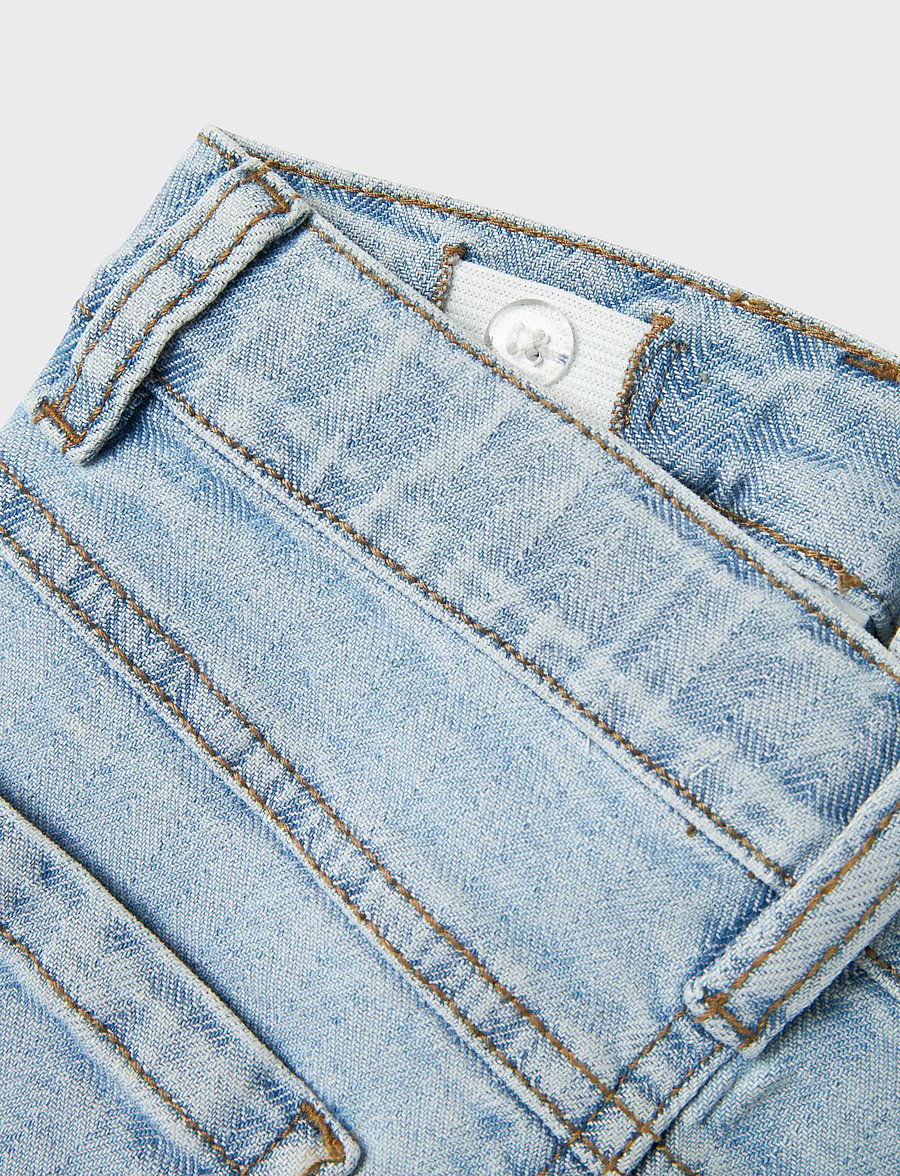 name it - NKFAMELIA SHORT CAR DNM SKIRT 2588-NS D - jupes en jeans - light blue denim - 3
