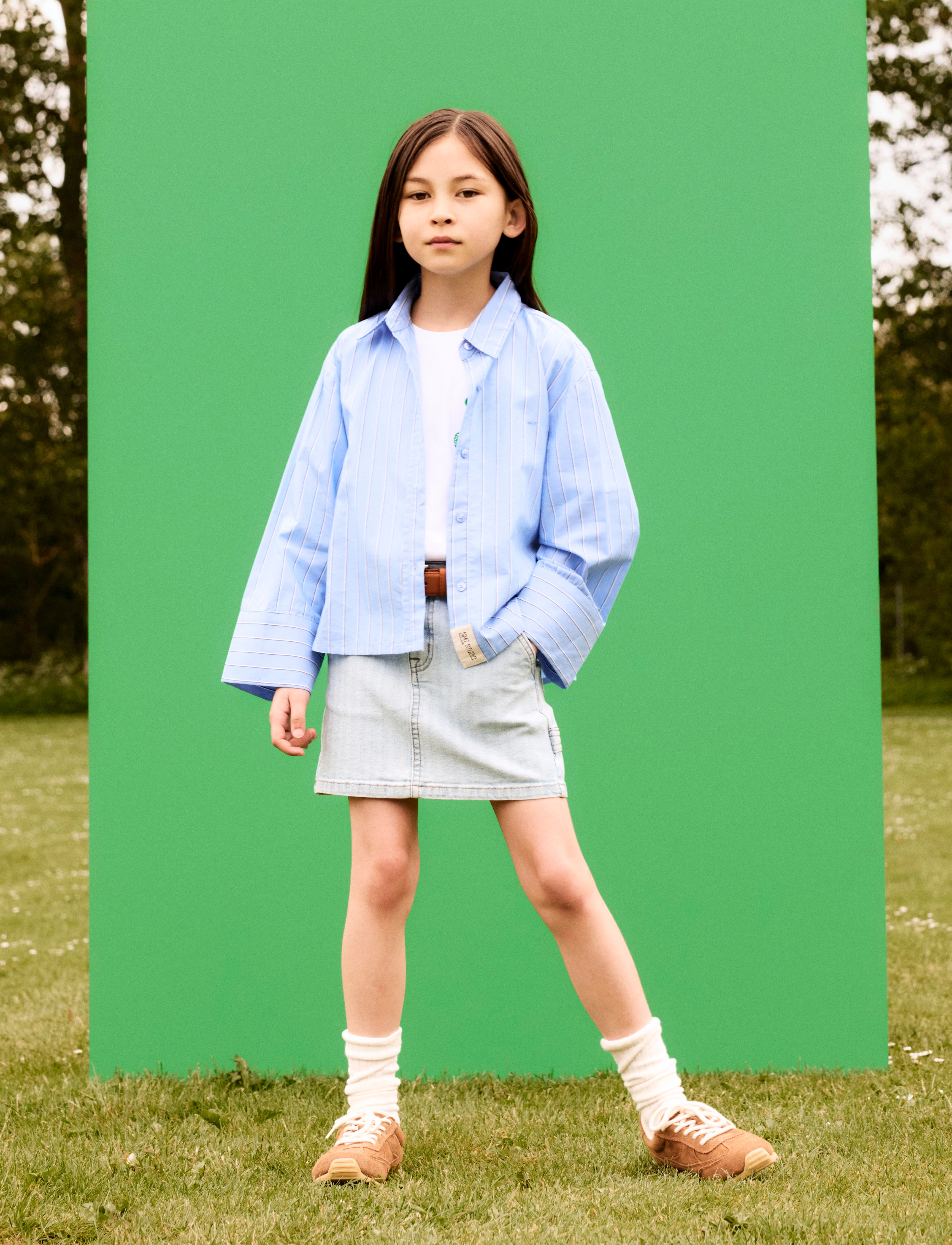 name it - NKFAMELIA SHORT CAR DNM SKIRT 2588-NS D - jupes en jeans - light blue denim - 4