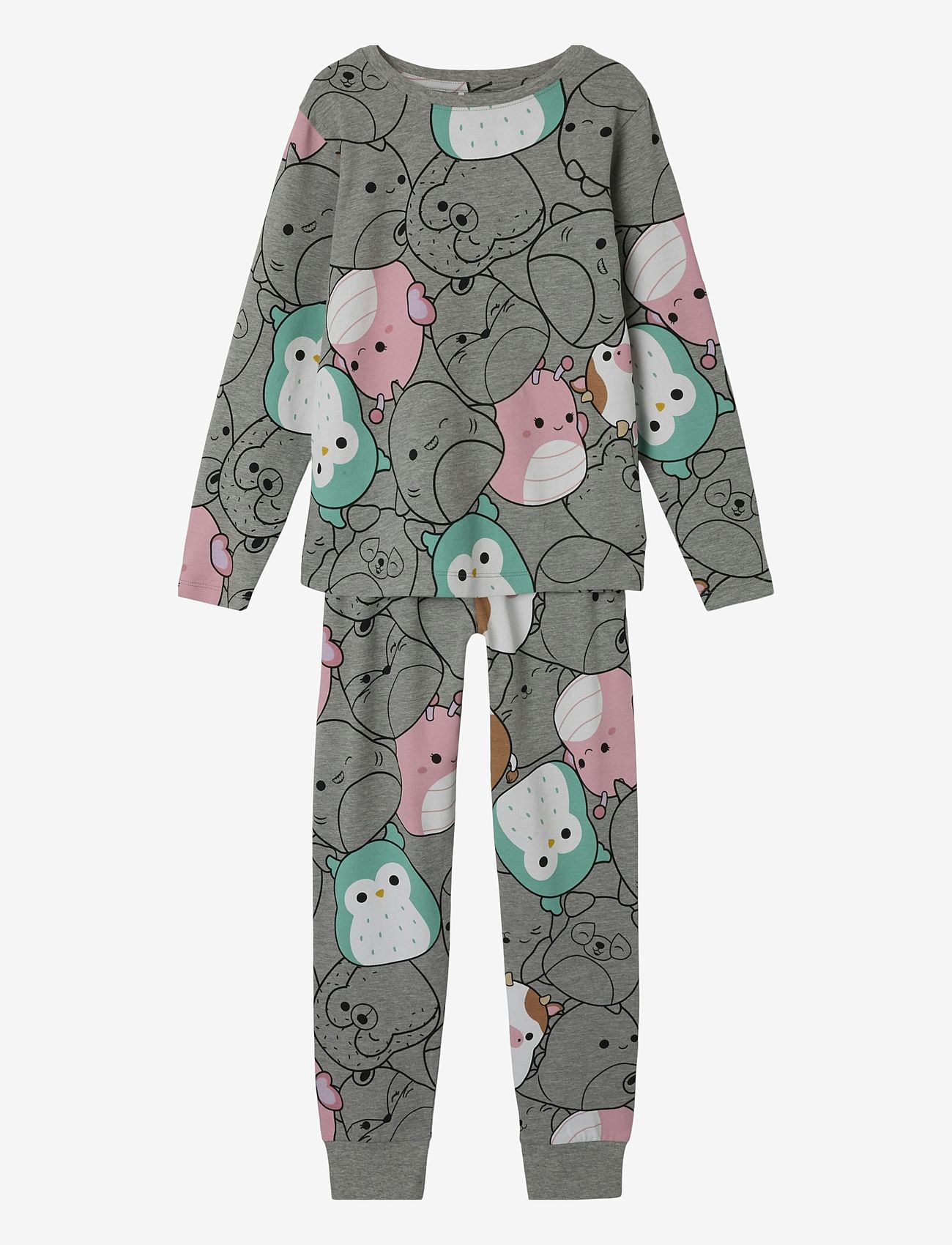 name it - NKFOBIA SQUISH LS NIGHTSET BFU - grey melange - 0