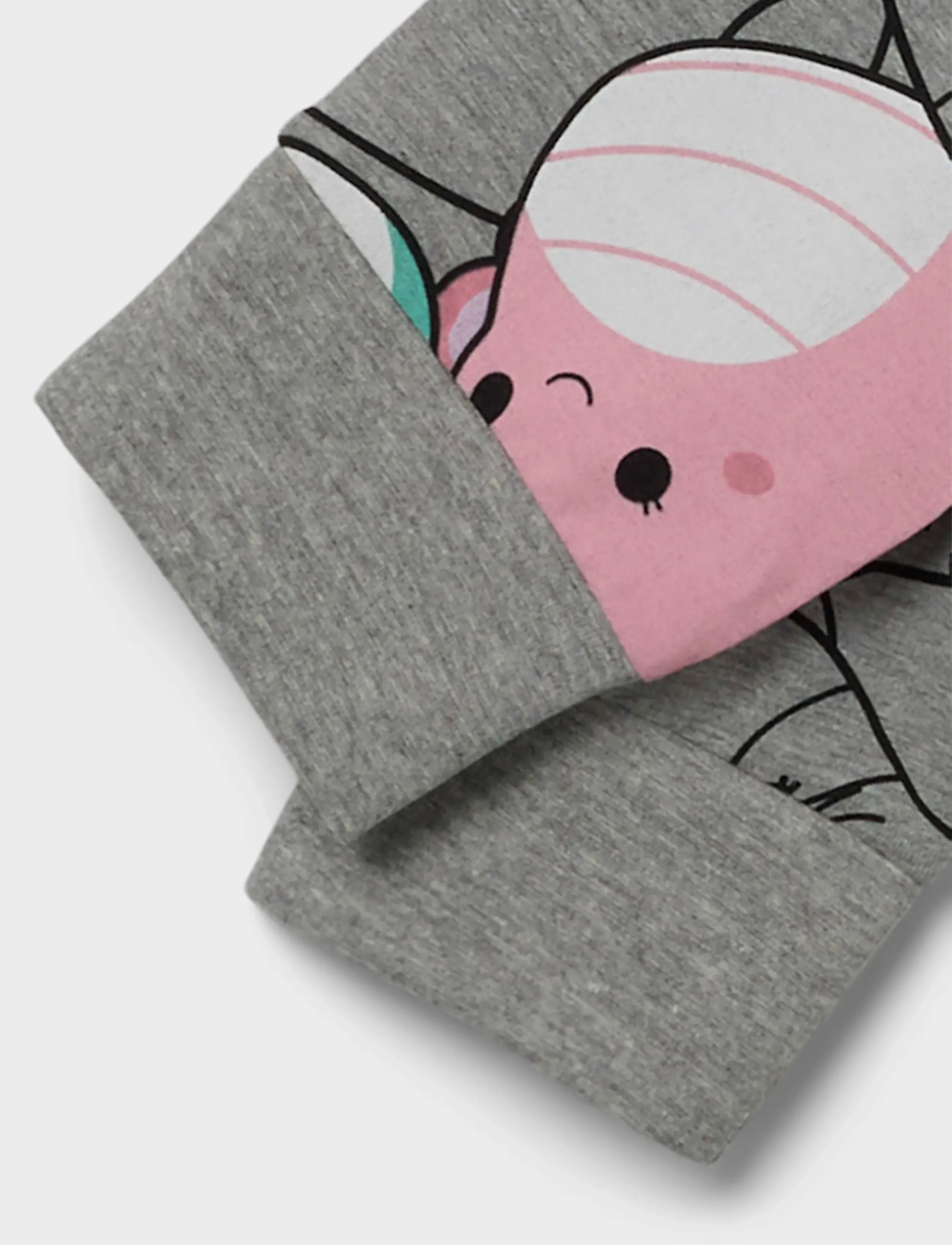 name it - NKFOBIA SQUISH LS NIGHTSET BFU - grey melange - 3