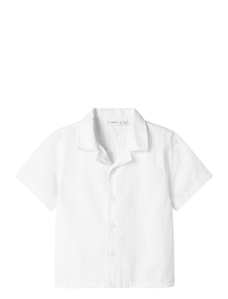 name it - NMMFEBEK SS NREG SHIRT - kurzärmlige hemden - bright white - 0