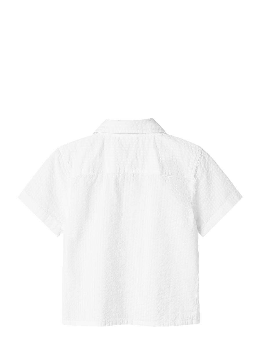 name it - NMMFEBEK SS NREG SHIRT - kurzärmlige hemden - bright white - 1