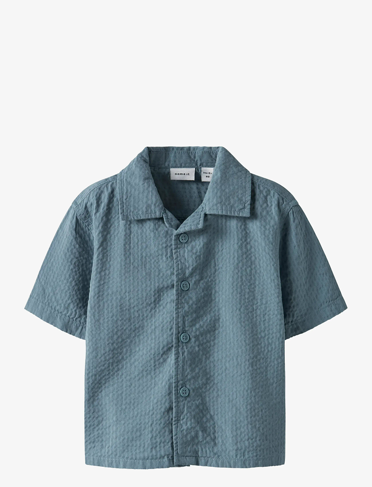 name it - NMMFEBEK SS NREG SHIRT - koszule z krótkim rękawem - spring lake - 0