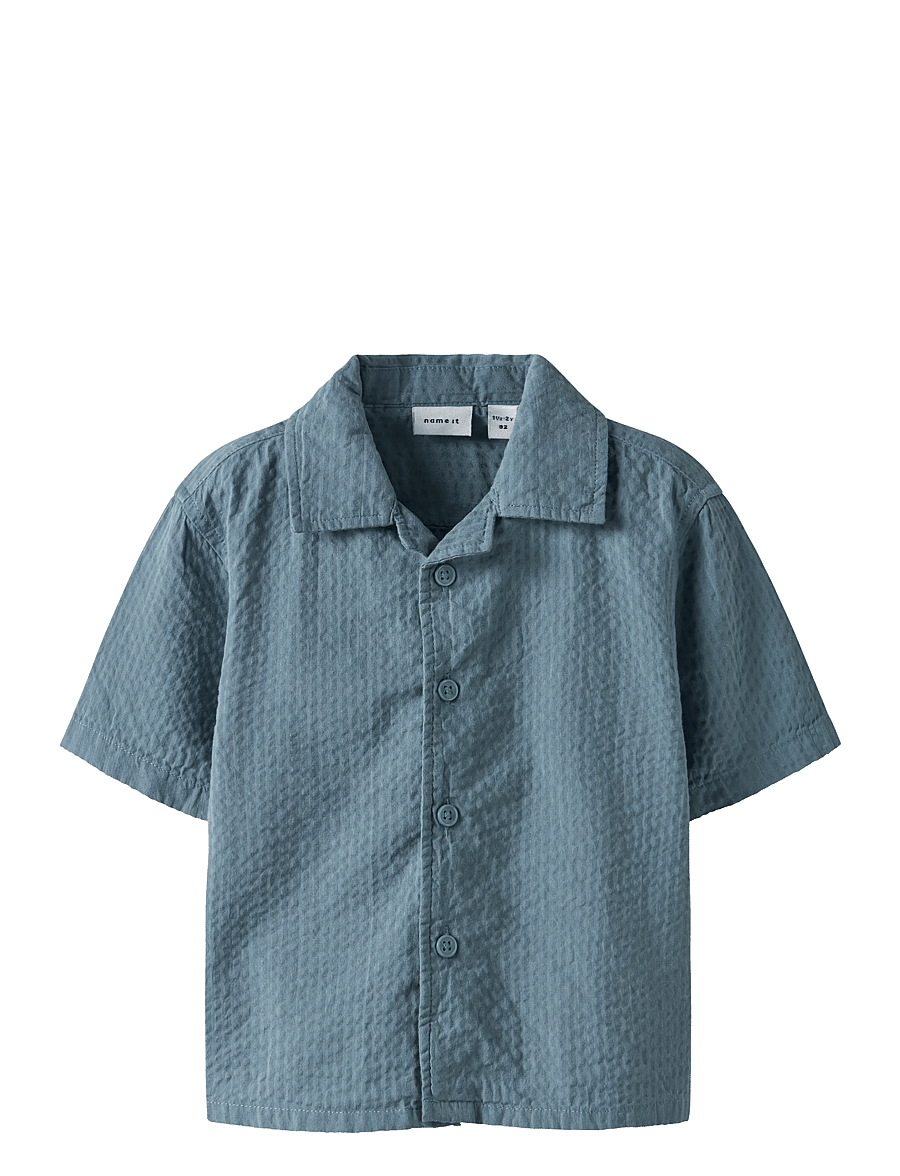 name it - NMMFEBEK SS NREG SHIRT - kurzärmlige hemden - spring lake - 0