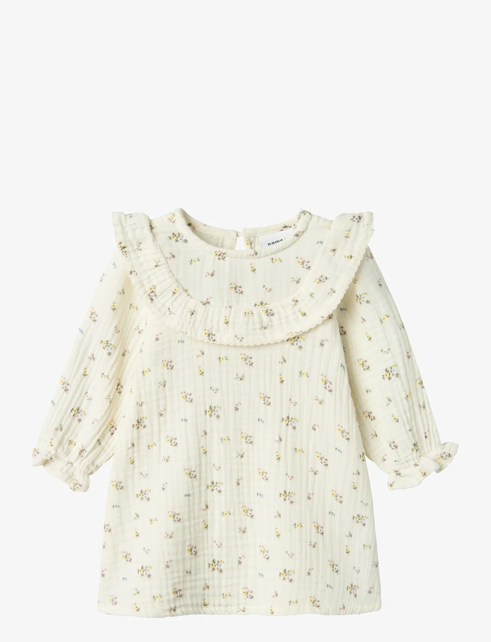 name it - NBFDETONE LS DRESS - langærmede babykjoler - cloud dancer - 1