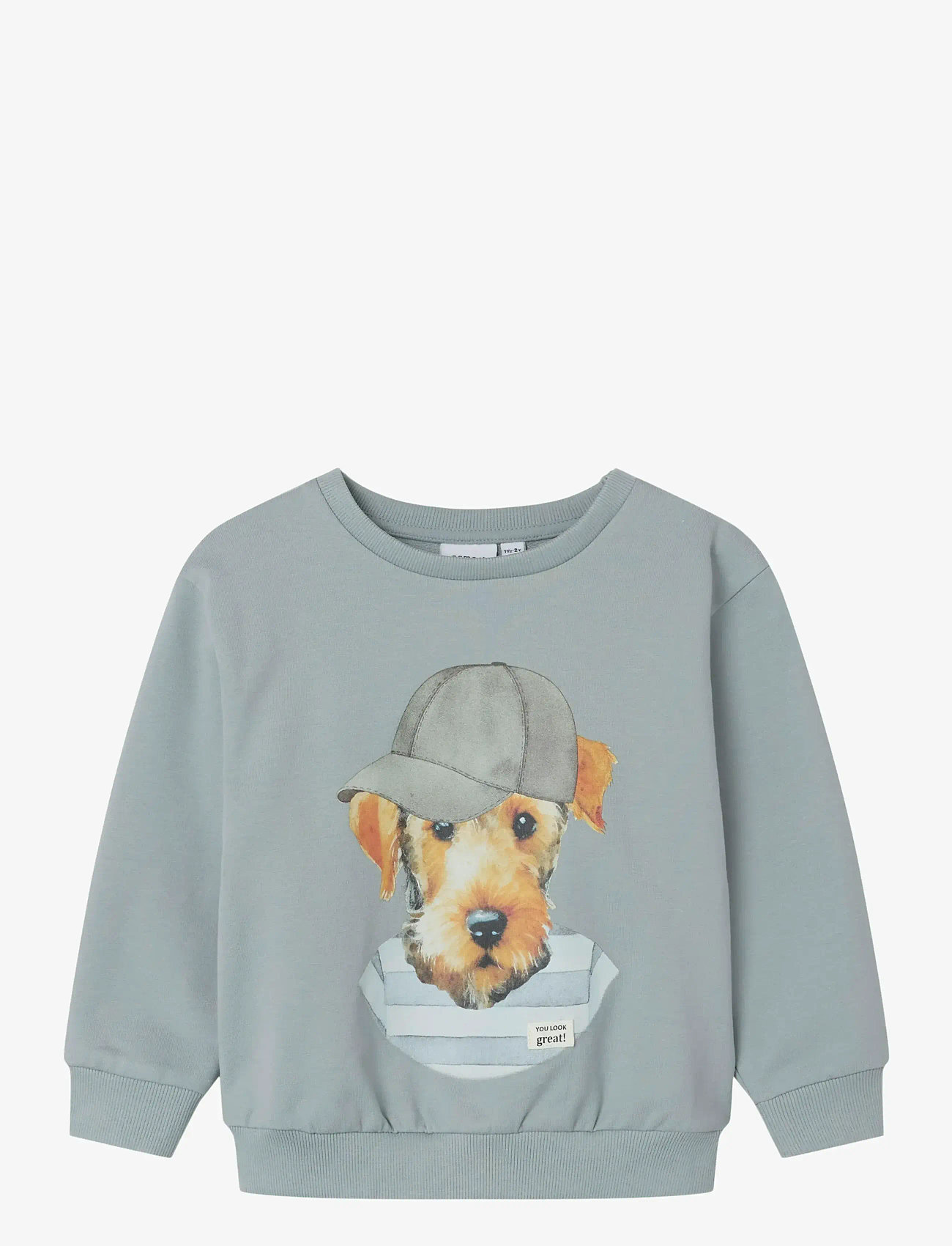 name it - NMMBASSE NREG SWEAT UNB - efterårstøj - quarry - 0