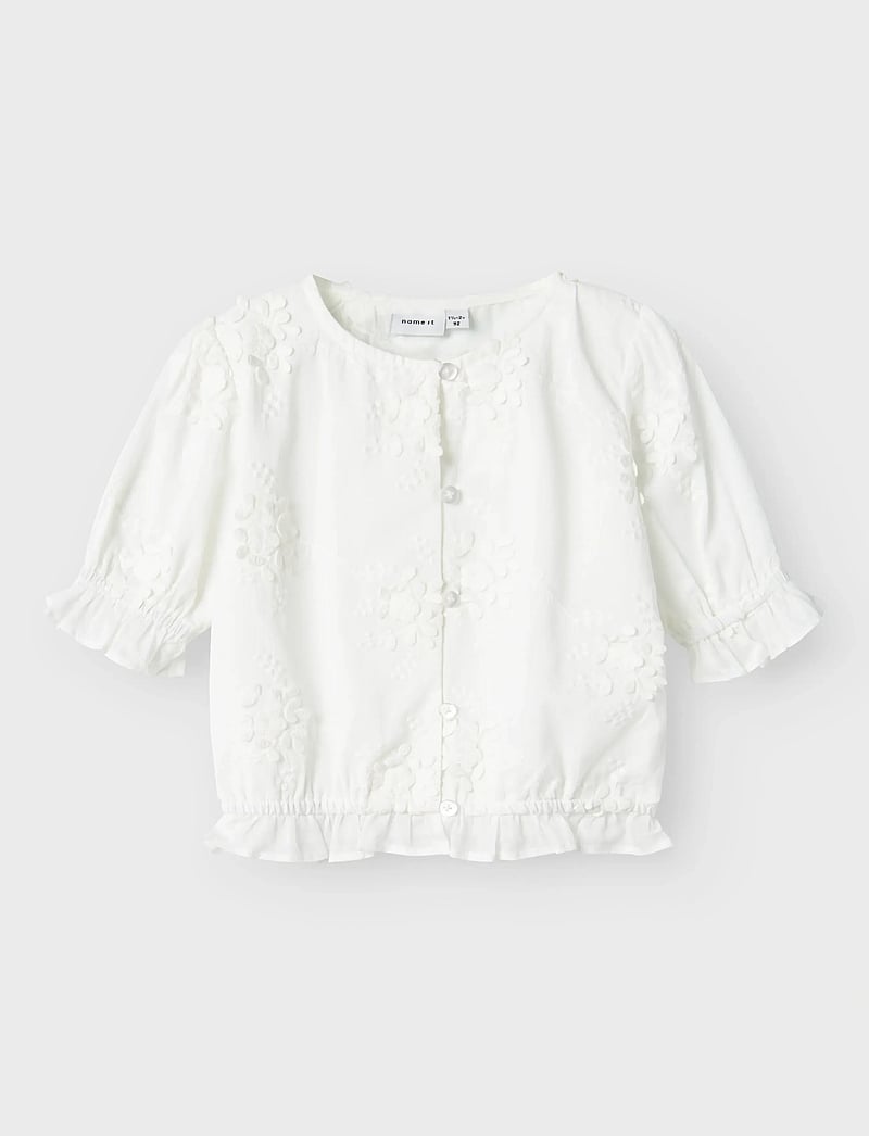 name it - NMFFASINE SS TOP - oberteile & t-shirts - bright white - 0