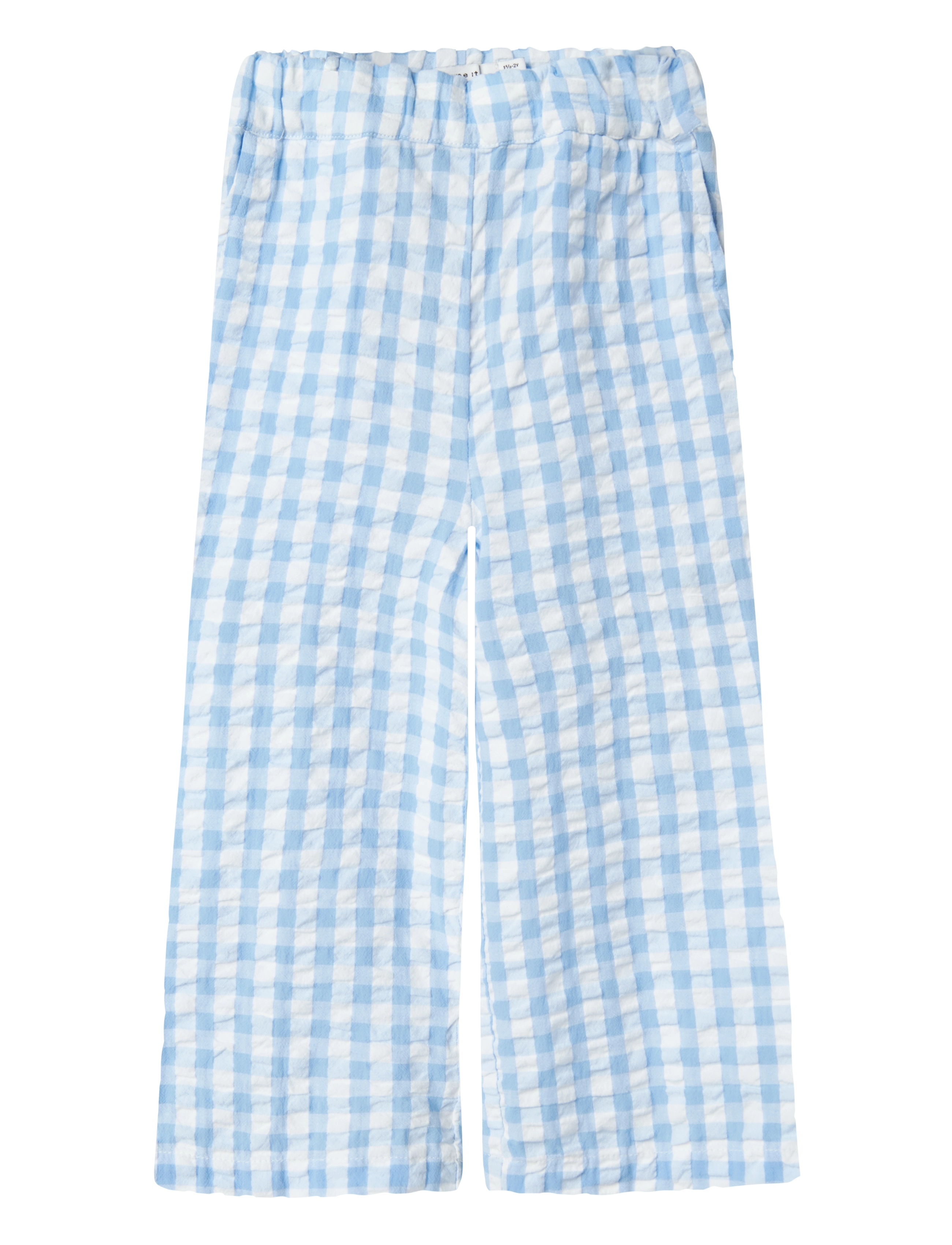 name it NMFFISINA WIDE PANT - Püksid - BRIGHT WHITE / blue