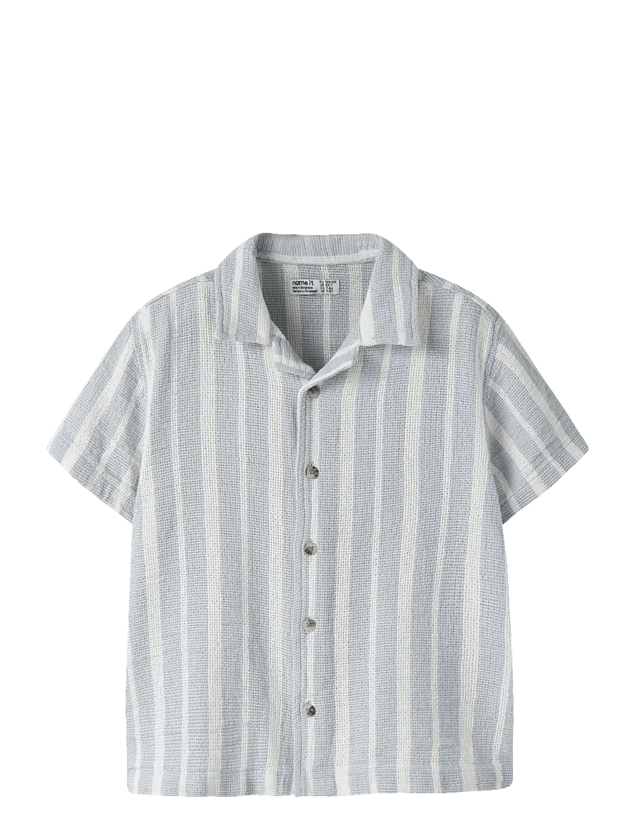 name it - NKMFOKO SS NREG SHIRT - kurzärmlige hemden - blue fog - 0