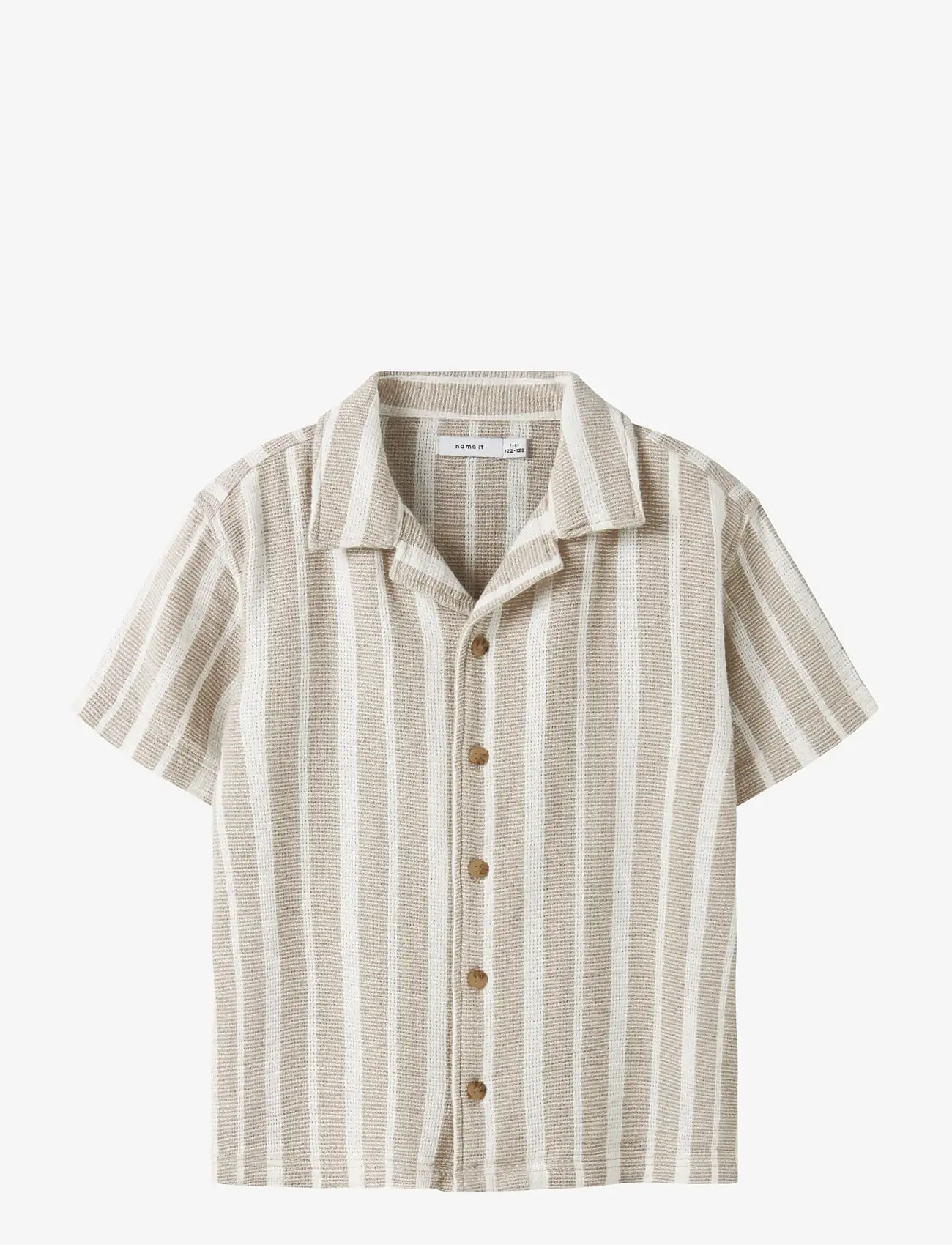 name it - NKMFOKO SS NREG SHIRT - kurzärmlige hemden - chateau gray - 0