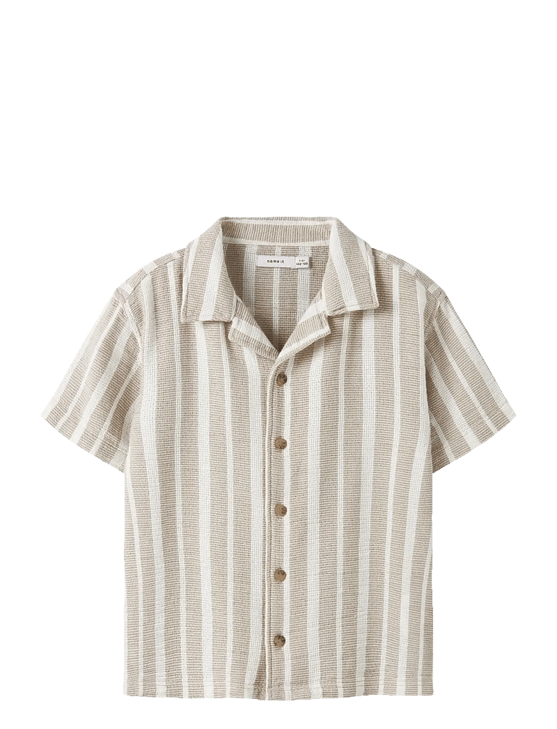 name it - NKMFOKO SS NREG SHIRT - kurzärmlige hemden - chateau gray - 0