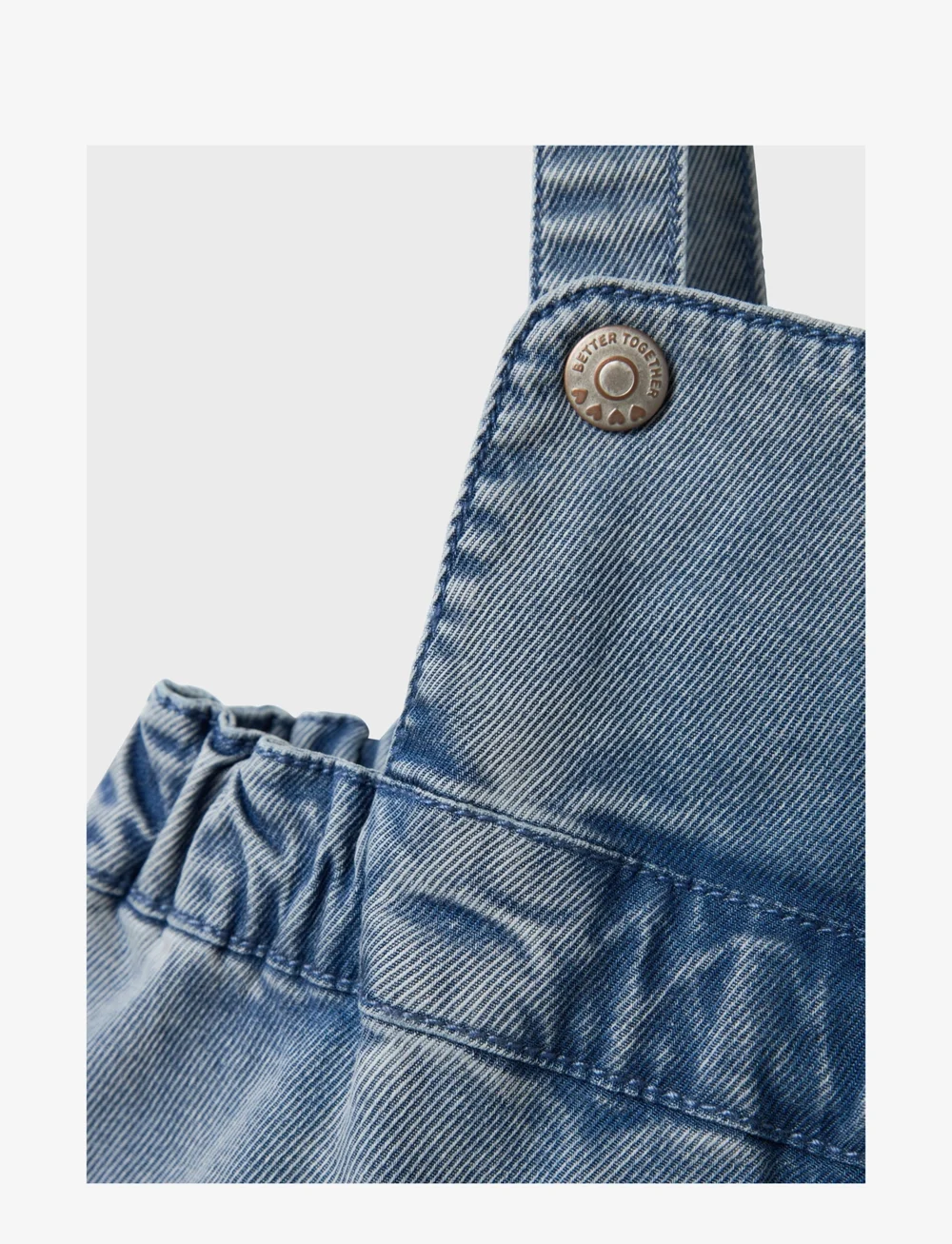 name it - NBFFELIA DNM SKIRTALL 4325-YB D - hängselklänningar - light blue denim - 3