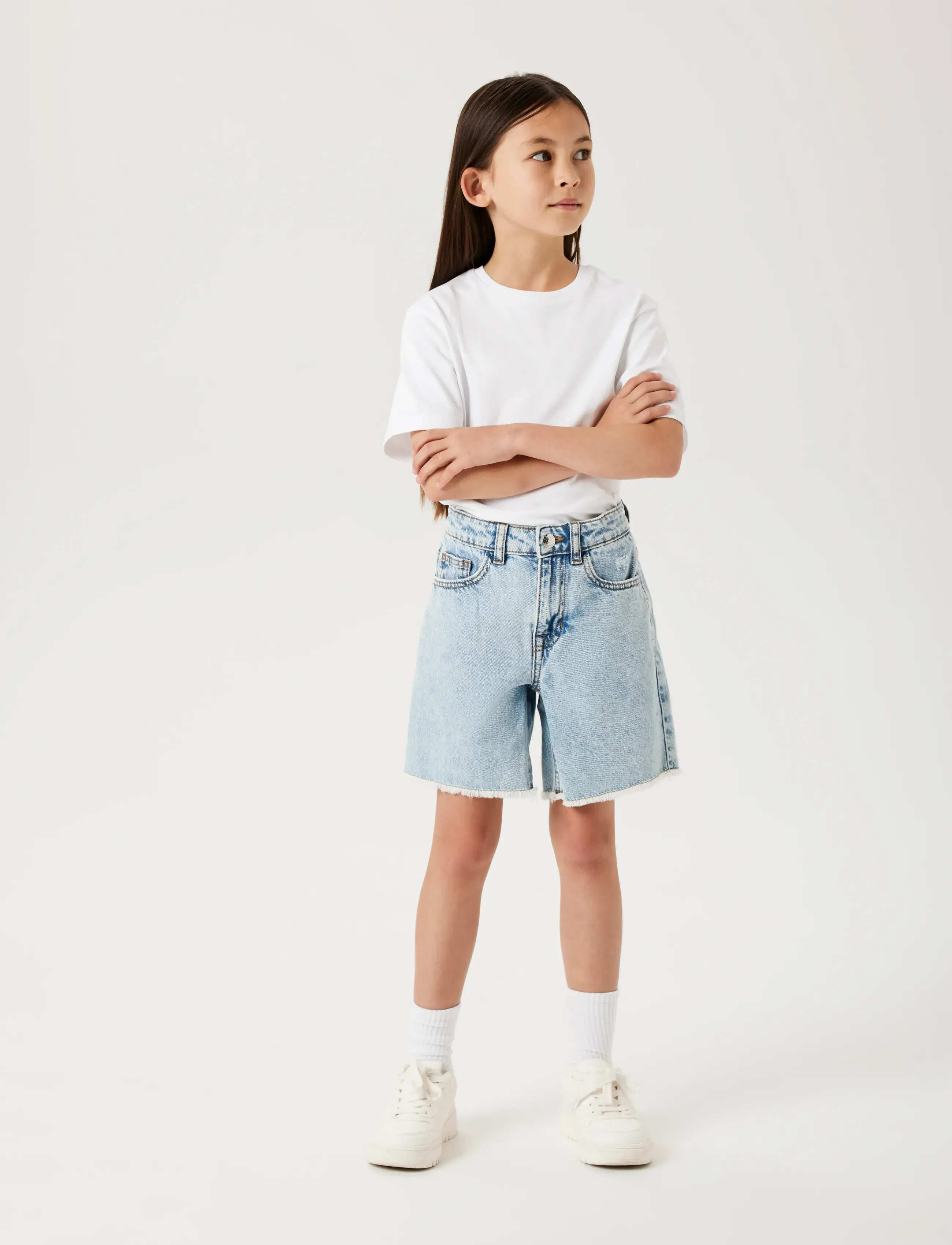 name it - NKFBELLA HW DNM L SHORTS 1488-BE NOOS - denimshorts - light blue bleached denim - 5