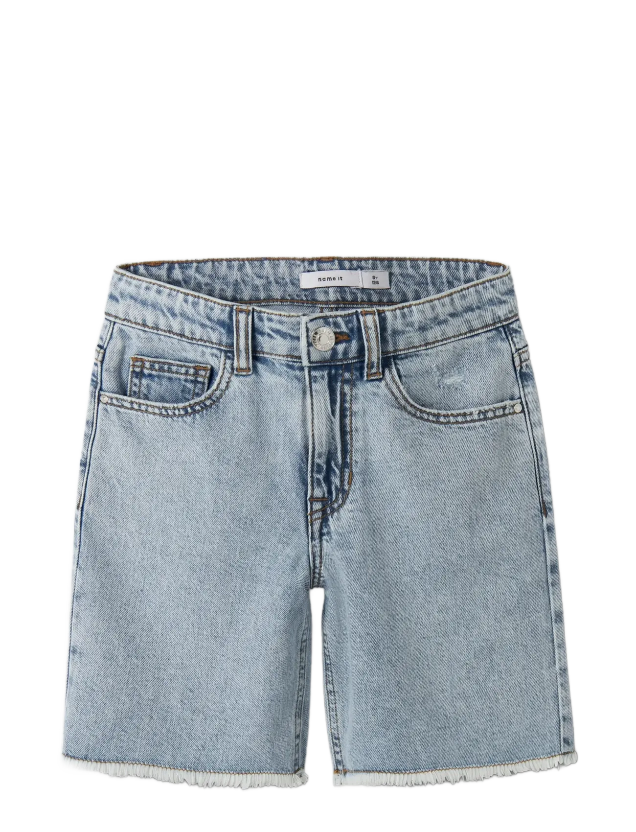 name it - NKFBELLA HW DNM L SHORTS 1488-BE NOOS - denimshorts - light blue bleached denim - 3