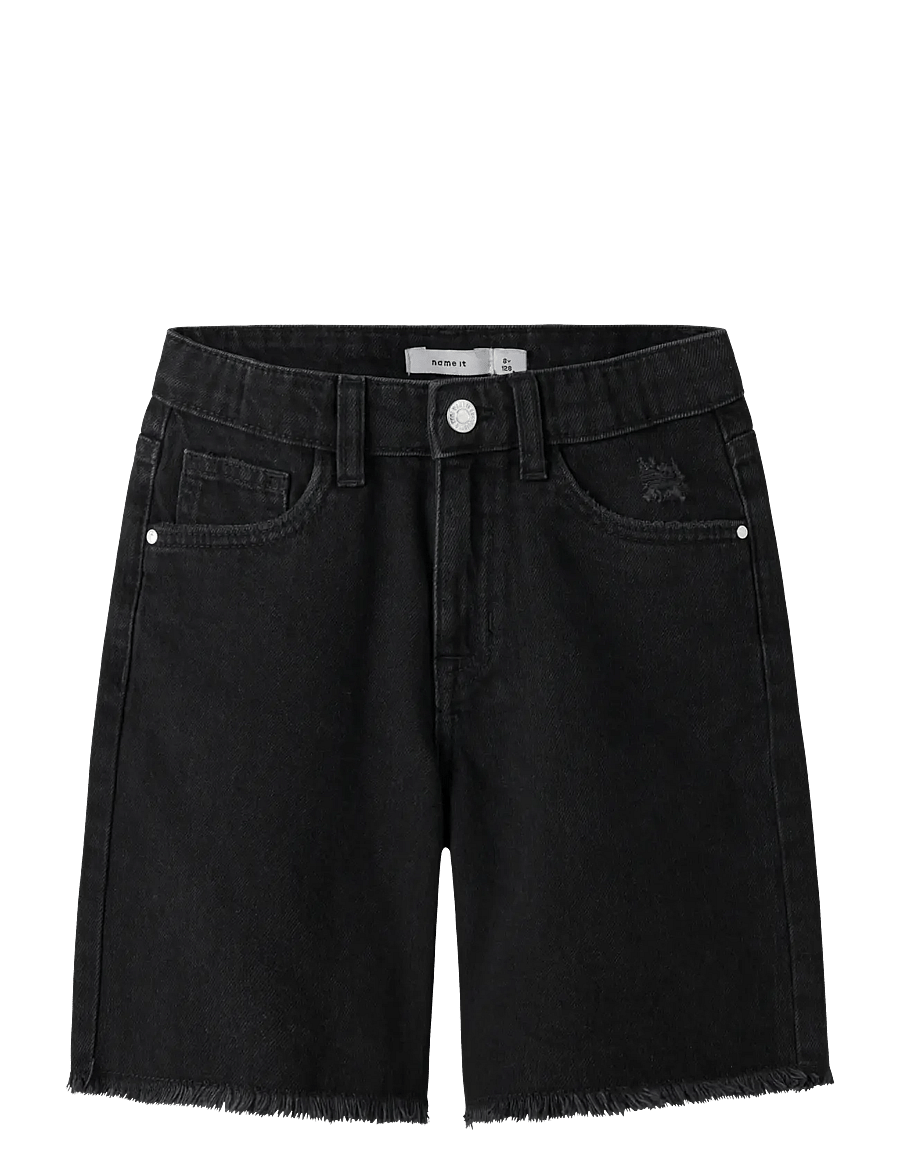 name it - NKFBELLA HW DNM L SHORTS 1488-BE NOOS - jeansshorts - black denim - 0