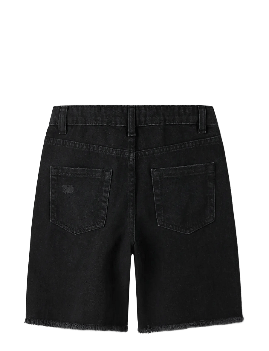 name it - NKFBELLA HW DNM L SHORTS 1488-BE NOOS - jeansshorts - black denim - 1