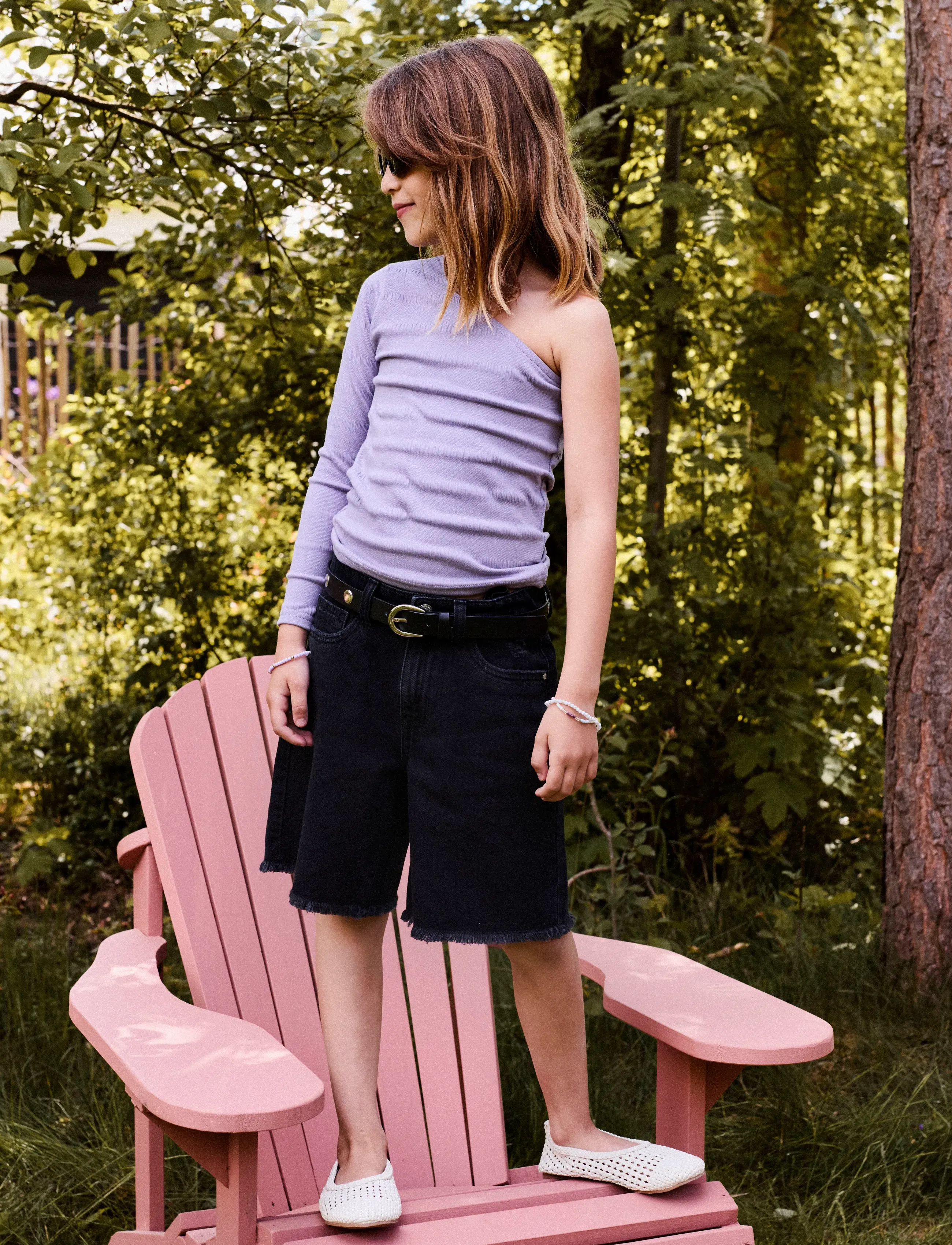 name it - NKFBELLA HW DNM L SHORTS 1488-BE NOOS - jeansshorts - black denim - 3