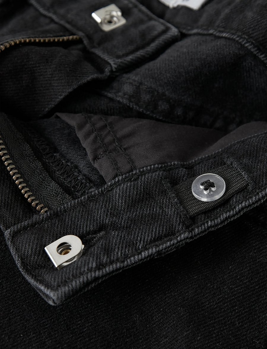 name it - NKFBELLA HW DNM L SHORTS 1488-BE NOOS - jeansshorts - black denim - 4