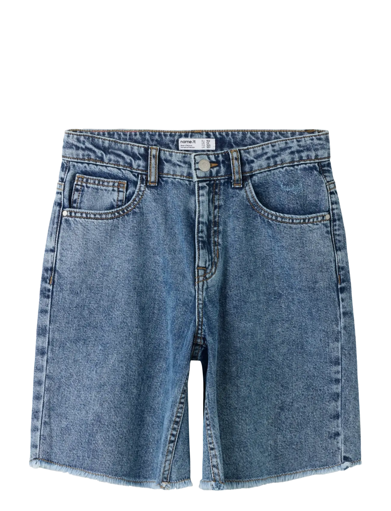 name it NKFBELLA HW WIDE DNM SHORTS 1488-BE NOOS - Shorts - MEDIUM BLUE DENIM / blue