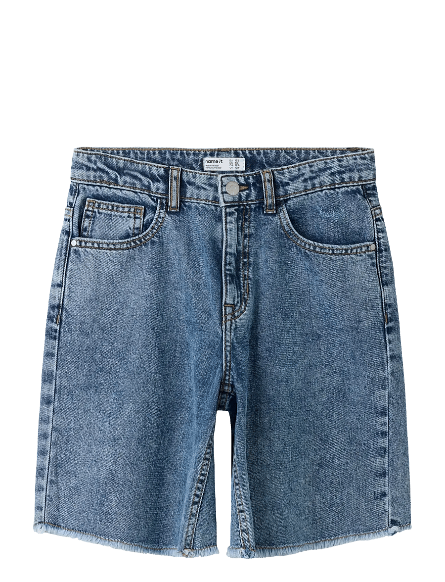 name it - NKFBELLA HW WIDE DNM SHORTS 1488-BE NOOS - jeansshorts - medium blue denim - 0