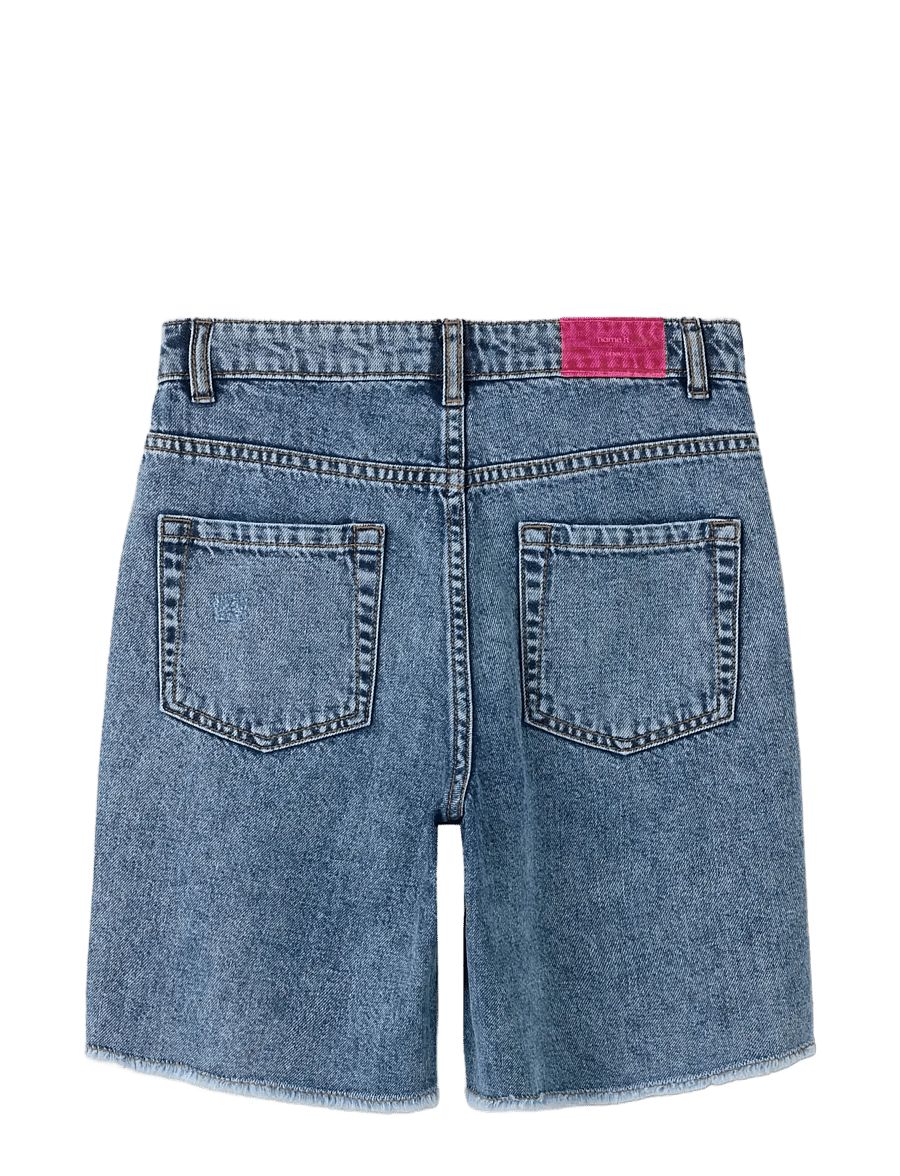 name it - NKFBELLA HW WIDE DNM SHORTS 1488-BE NOOS - jeansshorts - medium blue denim - 1