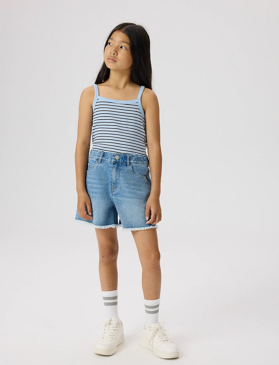 name it - NKFBELLA HW DNM L SHORTS 1488-BE NOOS - denimshorts - medium blue denim - 2