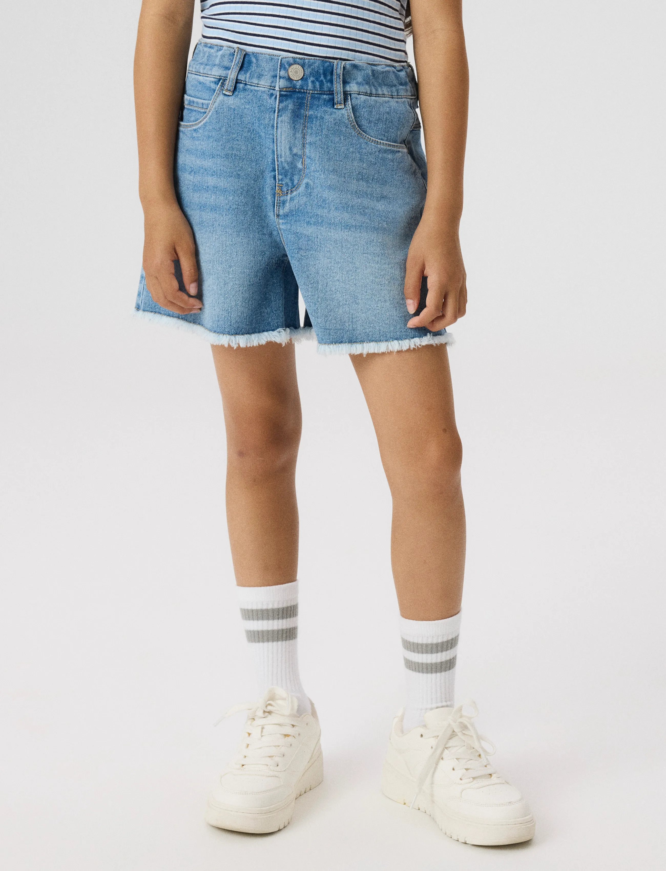 name it - NKFBELLA HW DNM L SHORTS 1488-BE NOOS - denimshorts - medium blue denim - 3
