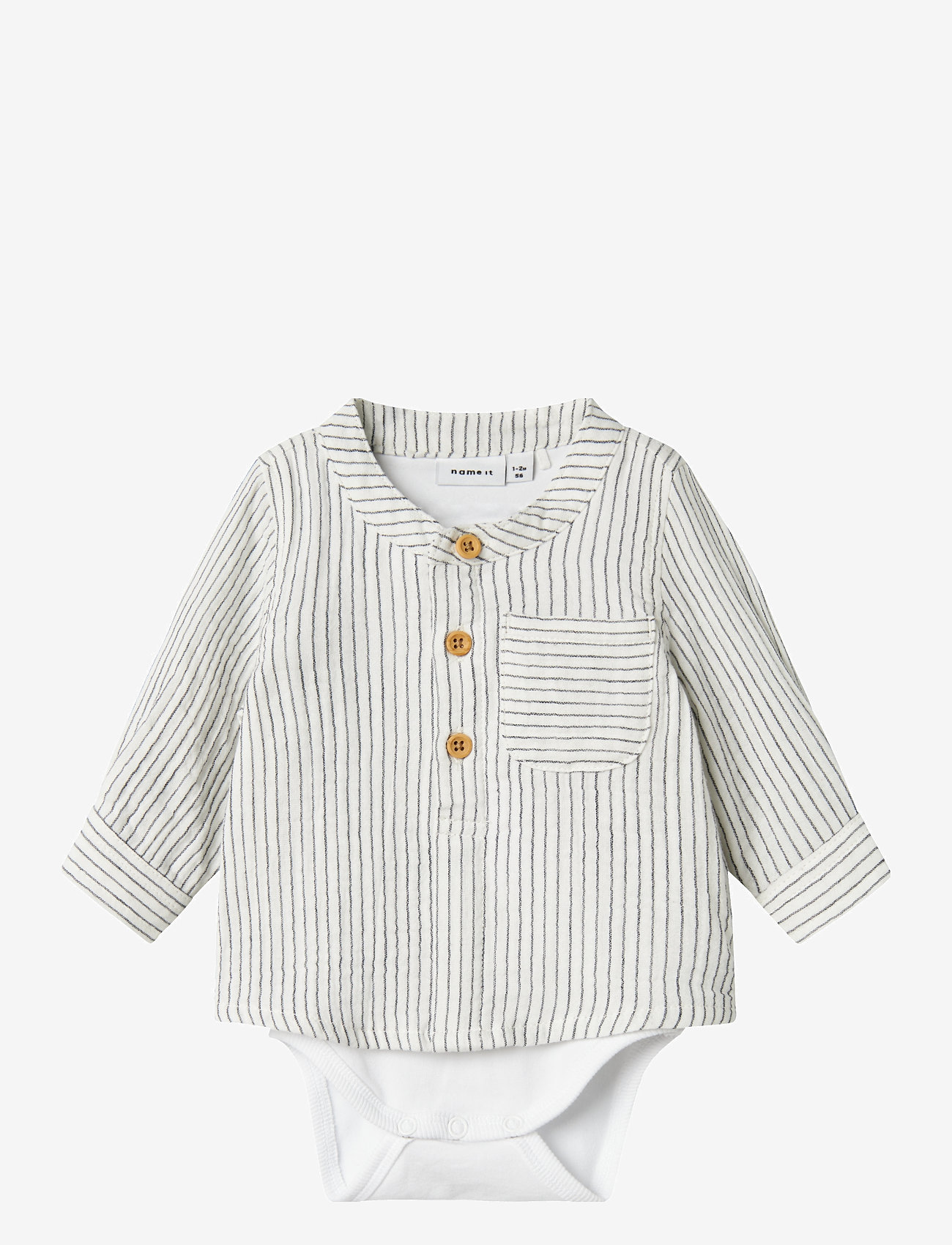 name it - NBMFEDANNE SHIRTBODY - langärmelige bodys - navy blazer - 1