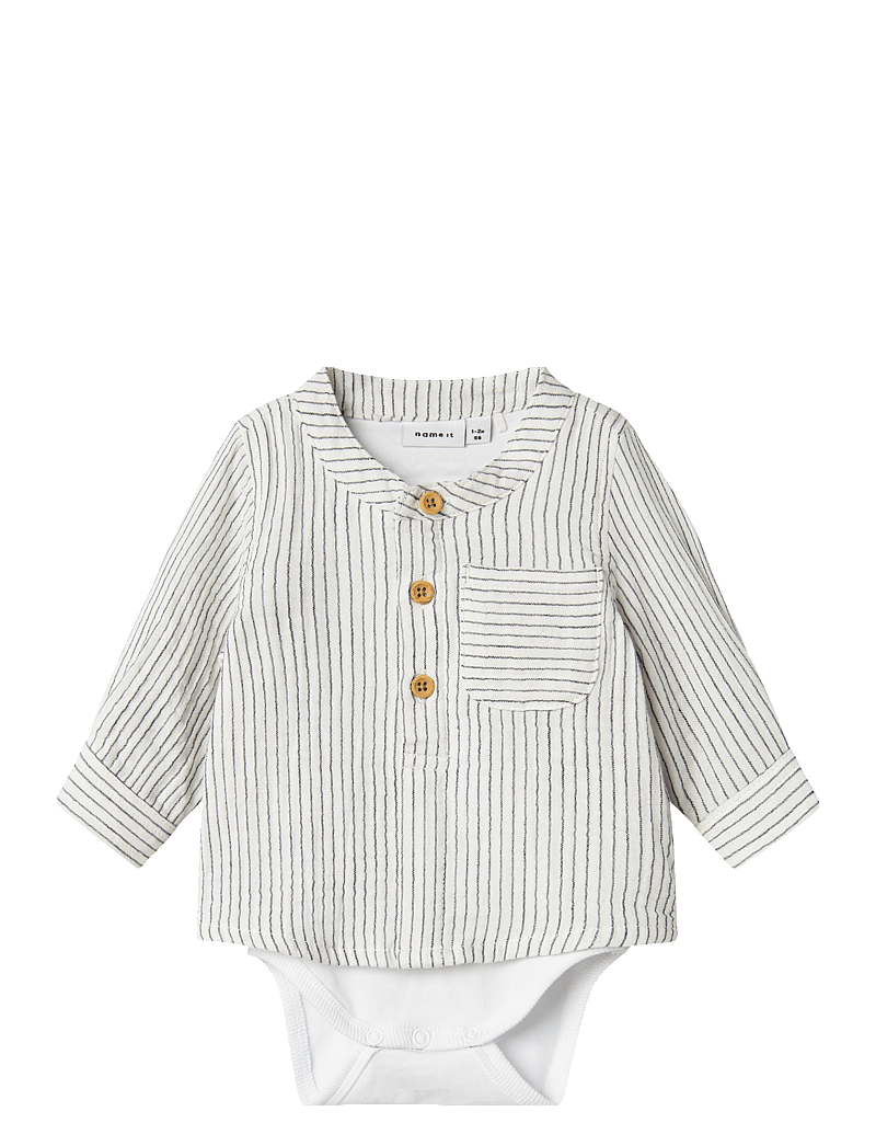 name it - NBMFEDANNE SHIRTBODY - langärmelige bodys - navy blazer - 1