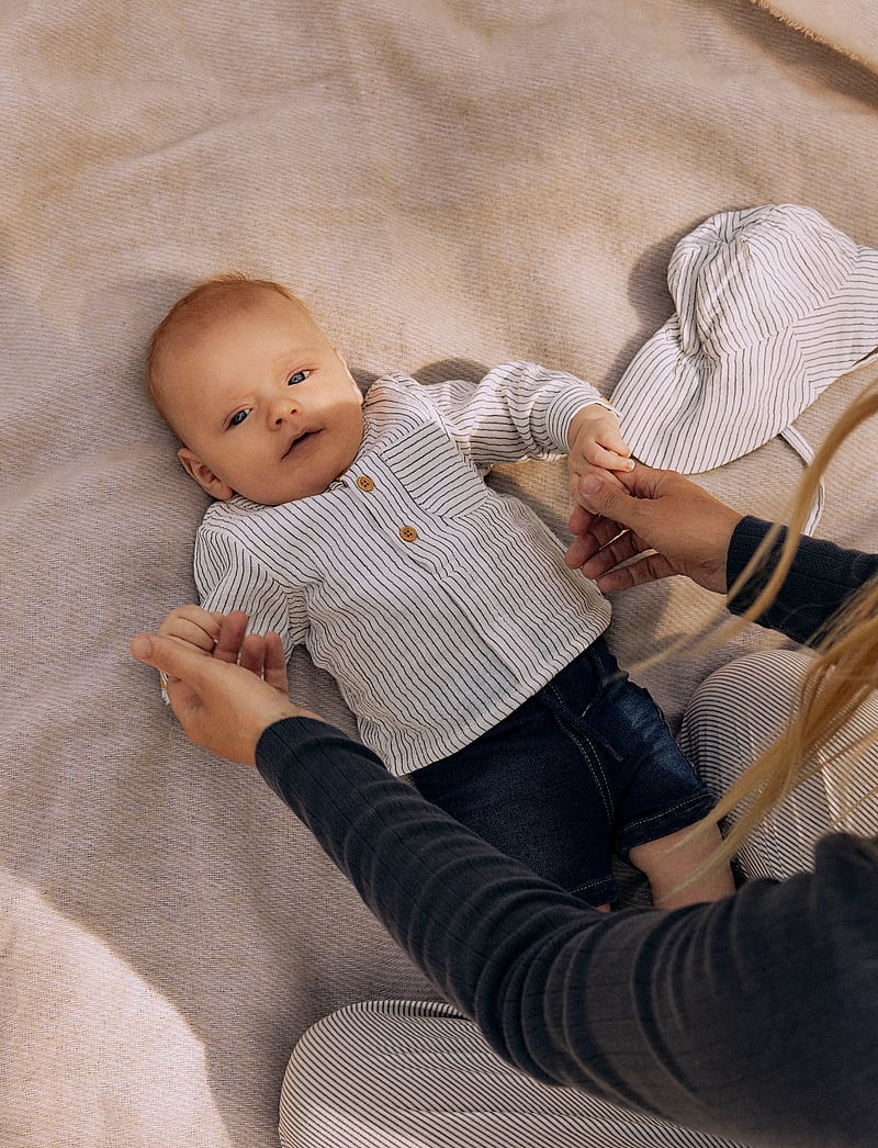 name it - NBMFEDANNE SHIRTBODY - langärmelige bodys - navy blazer - 0