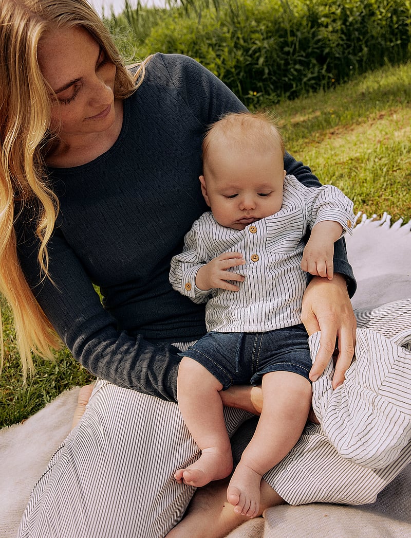 name it - NBMFEDANNE SHIRTBODY - langärmelige bodys - navy blazer - 3